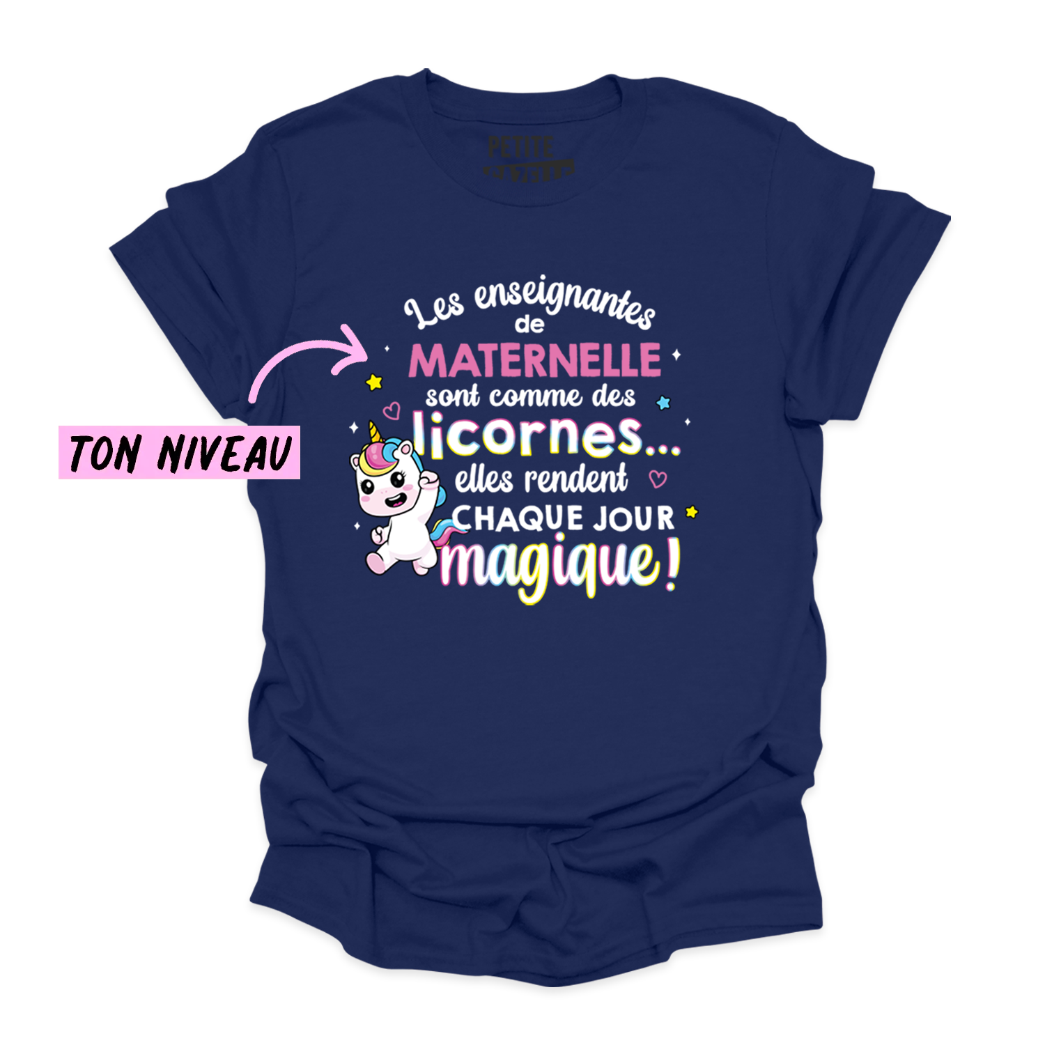 T-SHIRT COL ROND | Les enseignantes sont comme des licornes