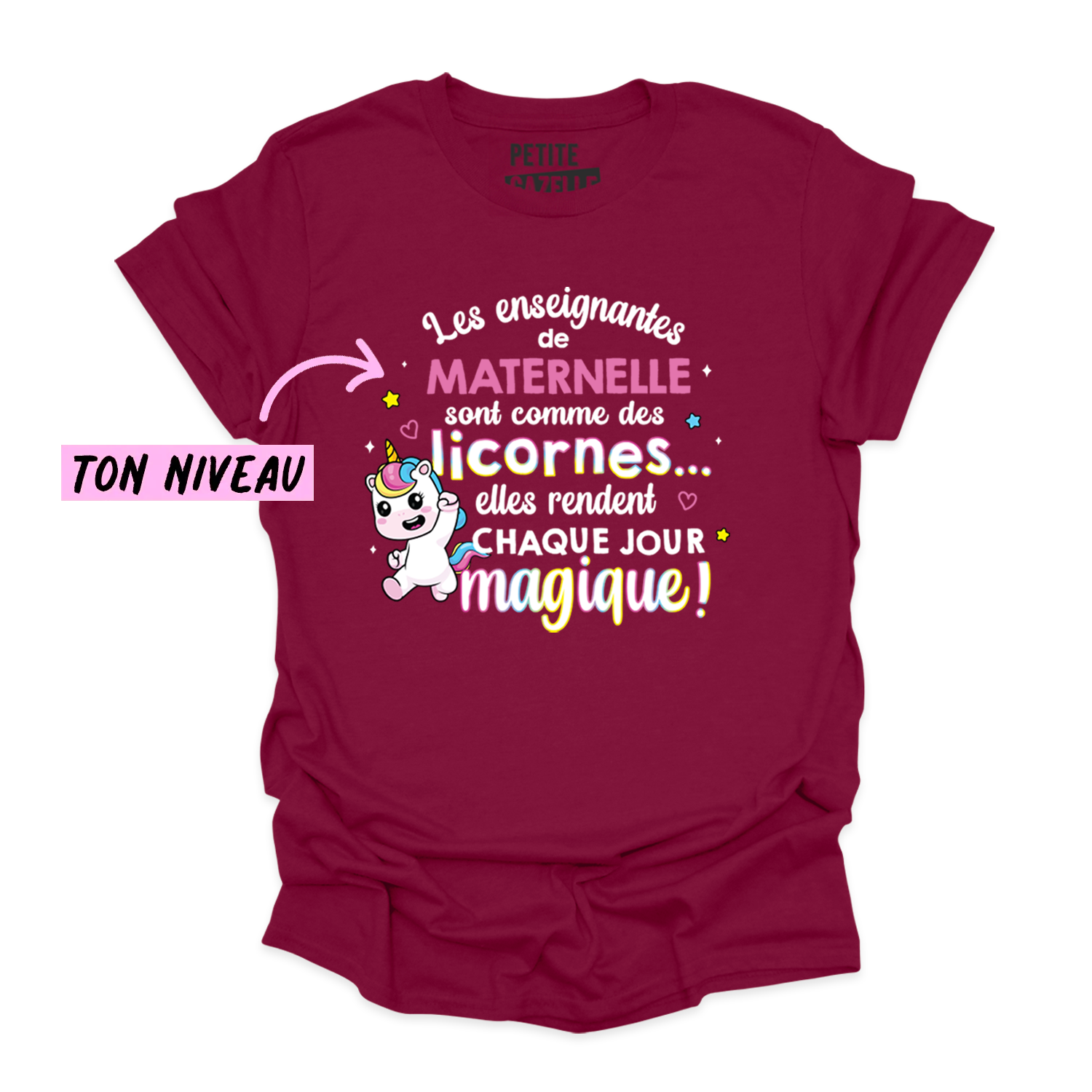 T-SHIRT COL ROND | Les enseignantes sont comme des licornes