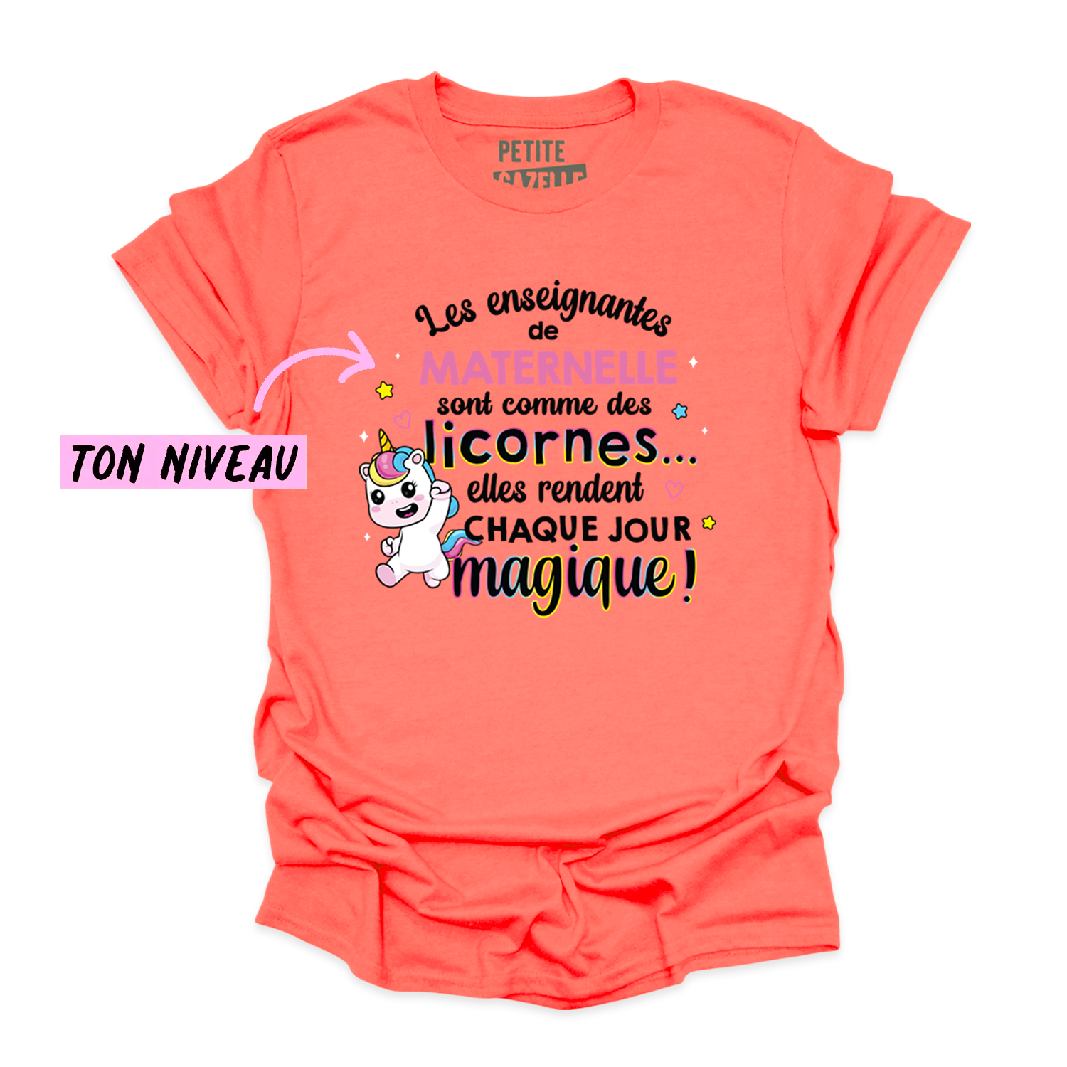 T-SHIRT COL ROND | Les enseignantes sont comme des licornes