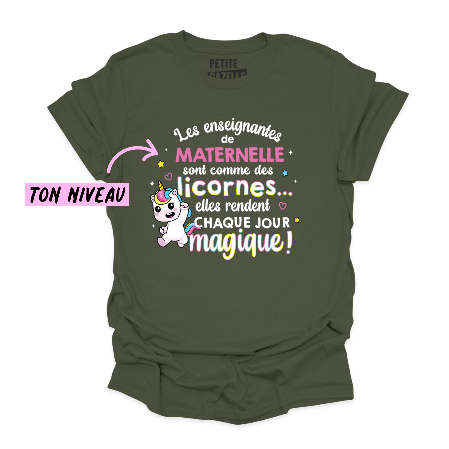 T-SHIRT COL ROND | Les enseignantes sont comme des licornes