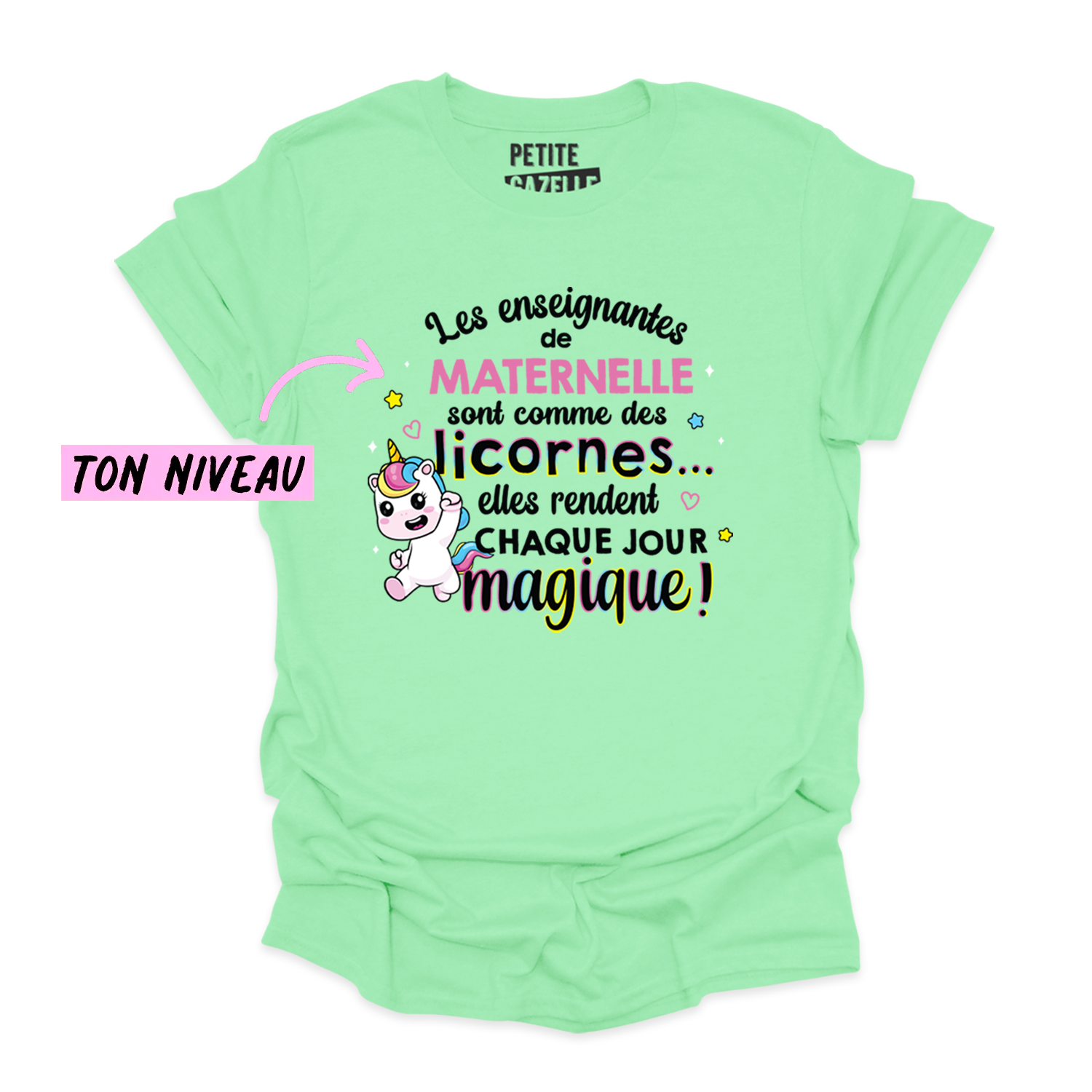 T-SHIRT COL ROND | Les enseignantes sont comme des licornes