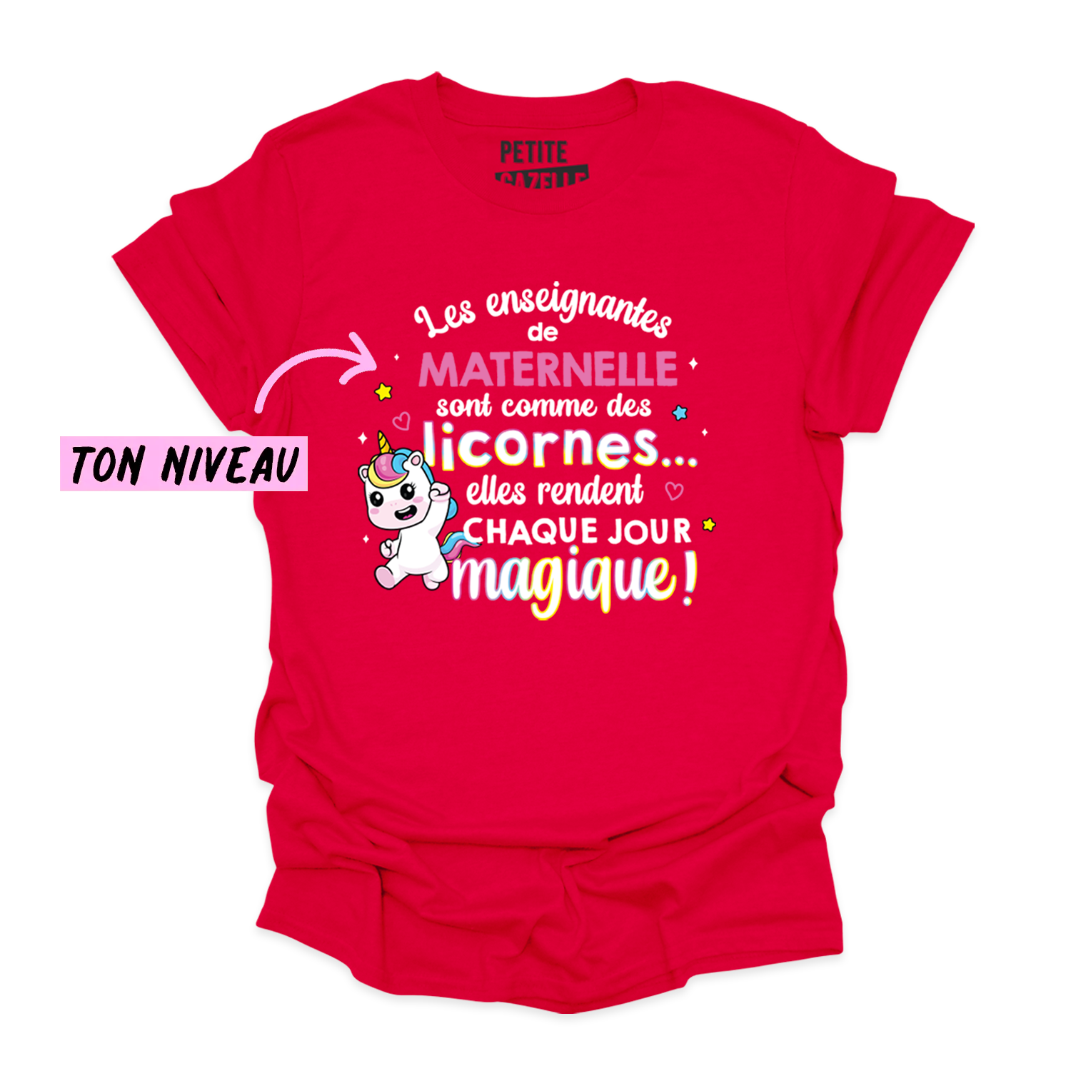T-SHIRT COL ROND | Les enseignantes sont comme des licornes