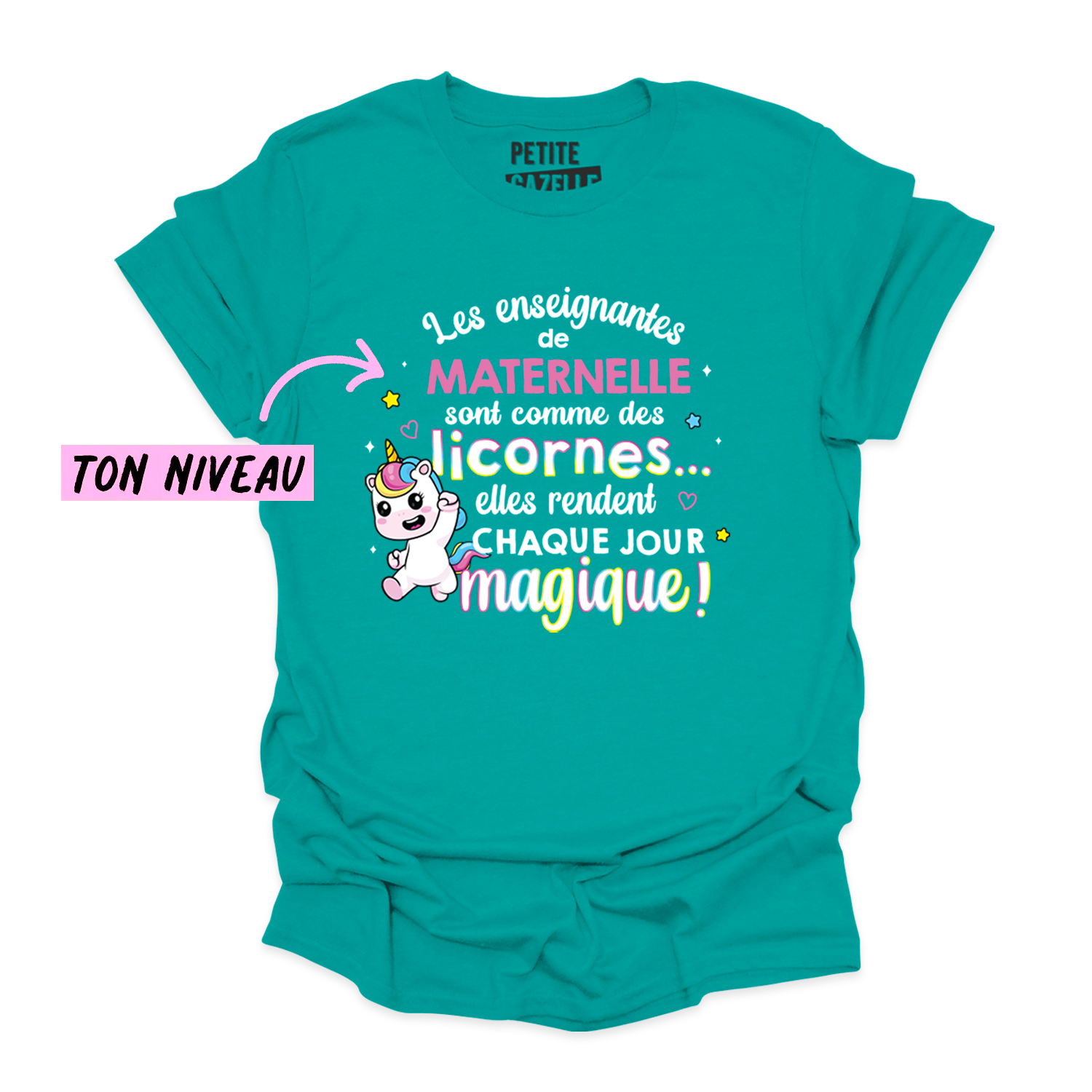 T-SHIRT COL ROND | Les enseignantes sont comme des licornes
