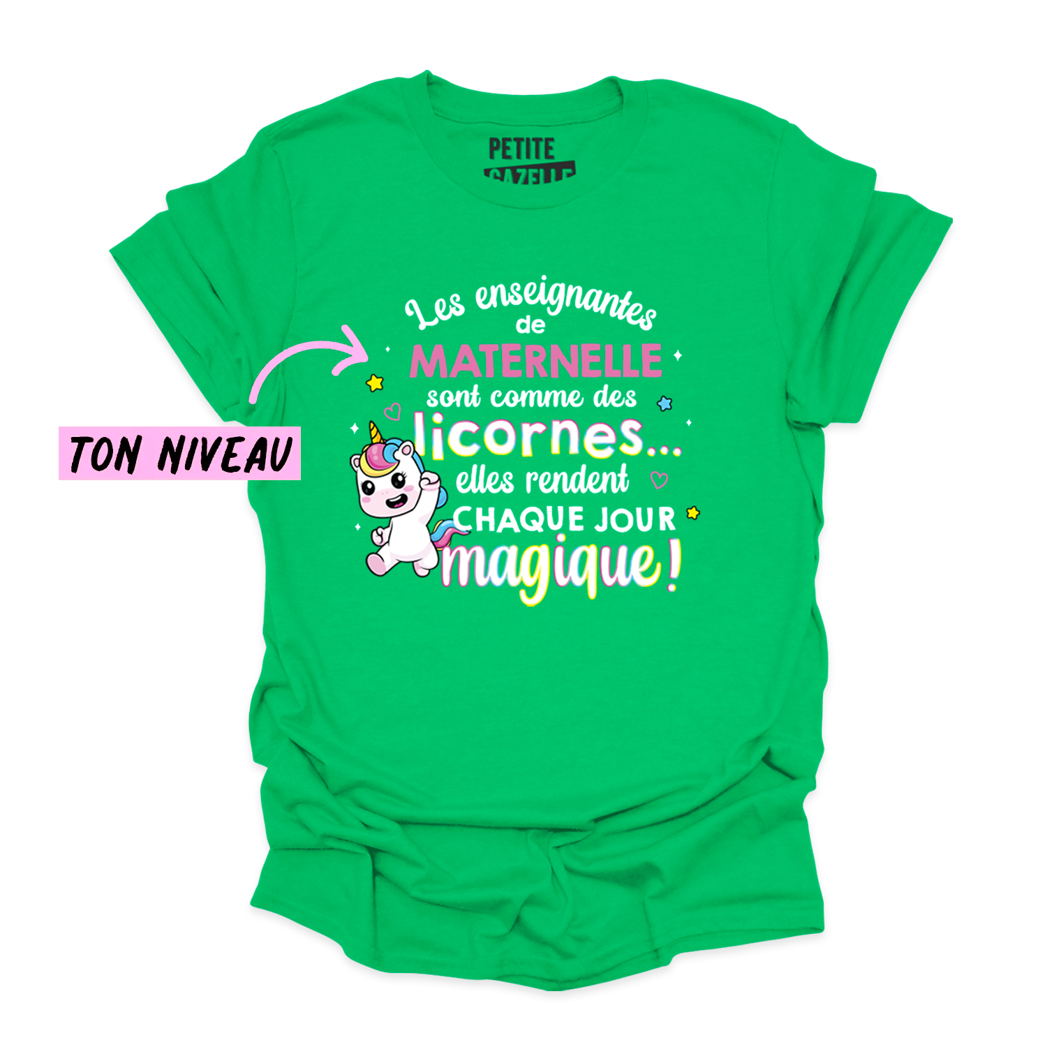 T-SHIRT COL ROND | Les enseignantes sont comme des licornes