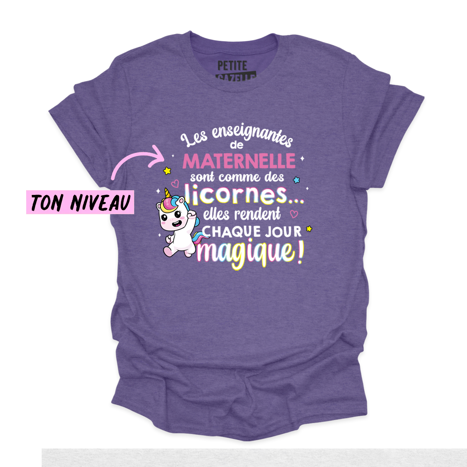 T-SHIRT COL ROND | Les enseignantes sont comme des licornes