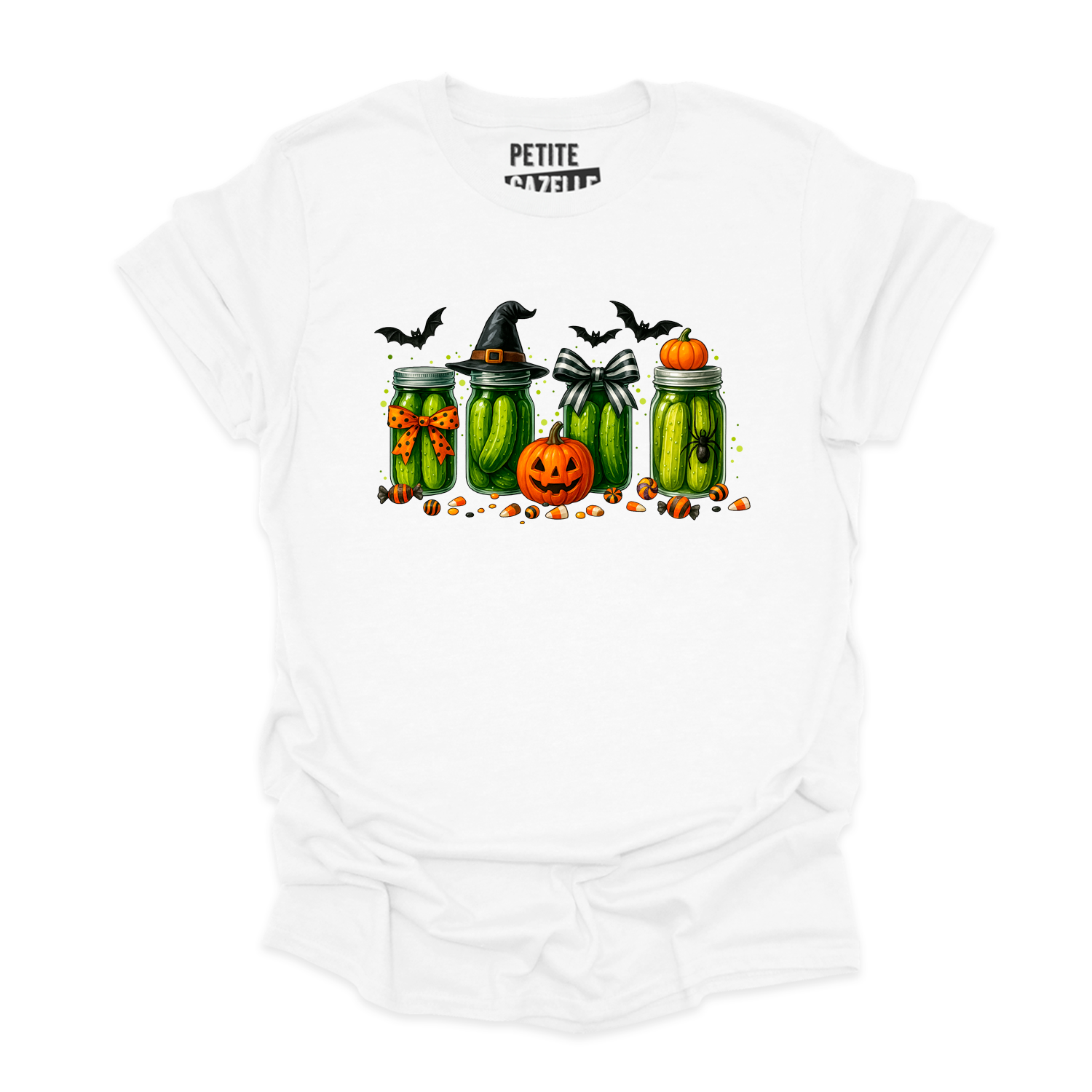 T-SHIRT COL ROND | Cornichons d'Halloween