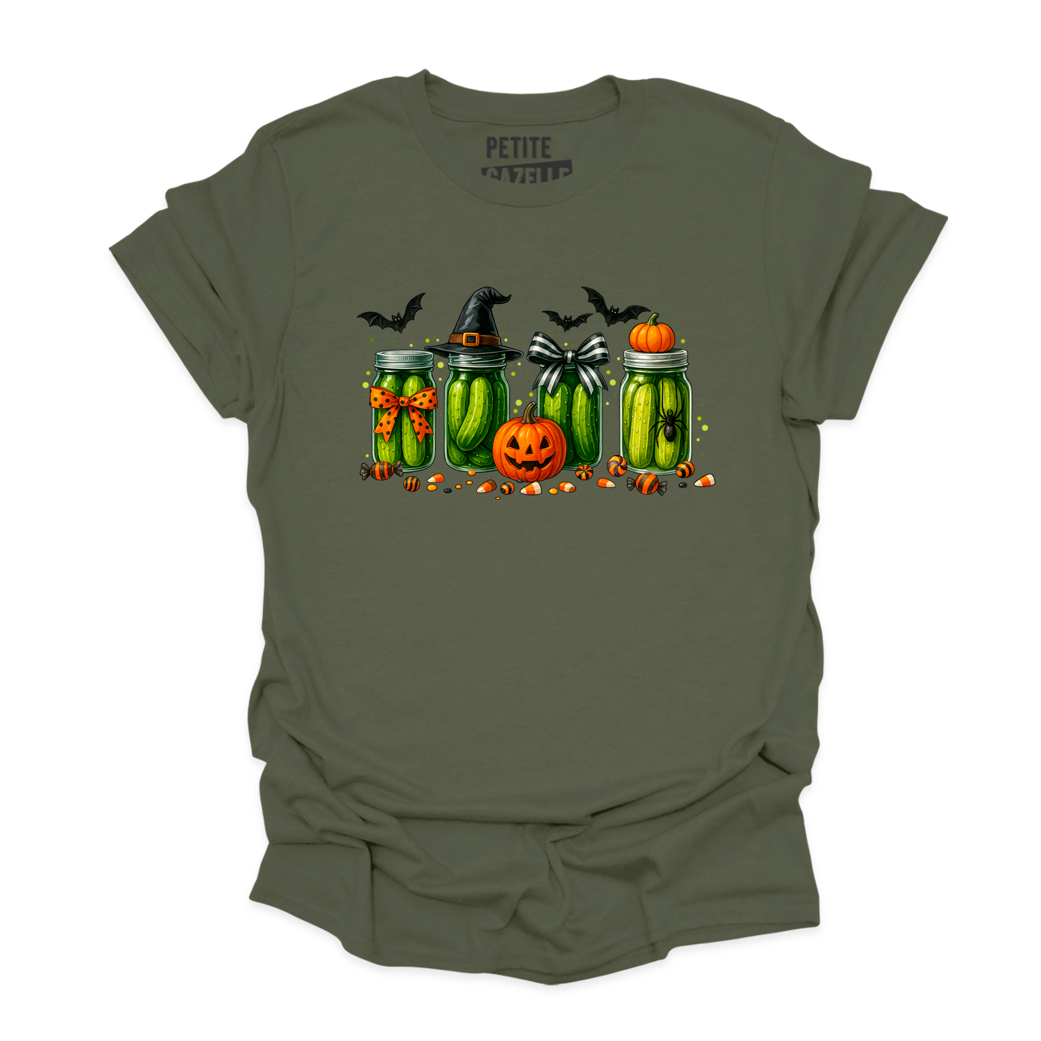 T-SHIRT COL ROND | Cornichons d'Halloween
