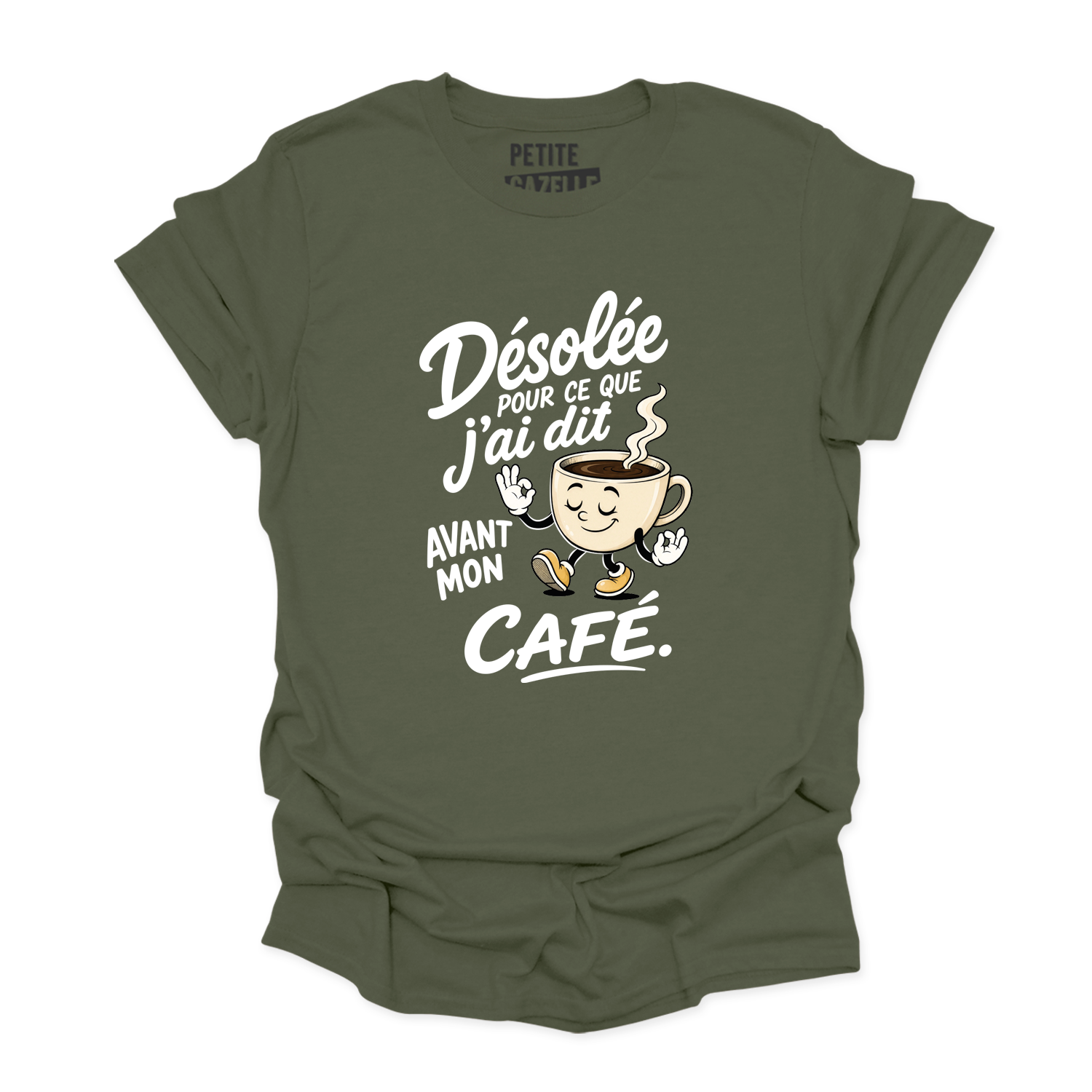 T-SHIRT COL ROND | Désolée pour ce que j'ai dit avant mon café