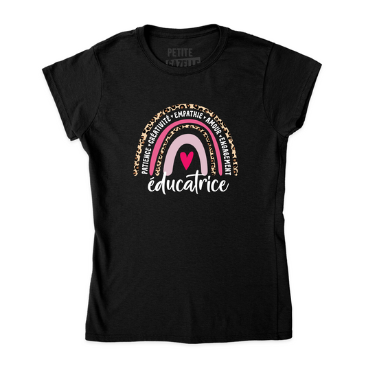 TSHIRT AJUSTÉ | Éducatrice Arc-en-ciel