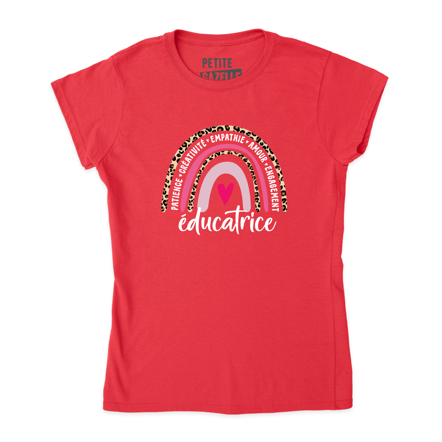 TSHIRT AJUSTÉ | Éducatrice Arc-en-ciel
