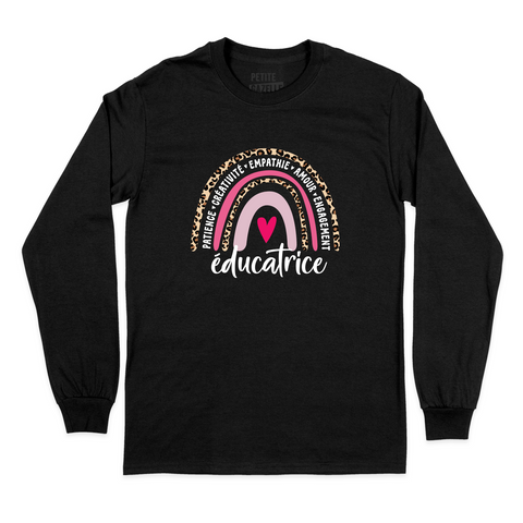 T-SHIRT À MANCHES LONGUES | Éducatrice Arc-en-ciel
