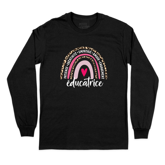 T-SHIRT À MANCHES LONGUES | Éducatrice Arc-en-ciel