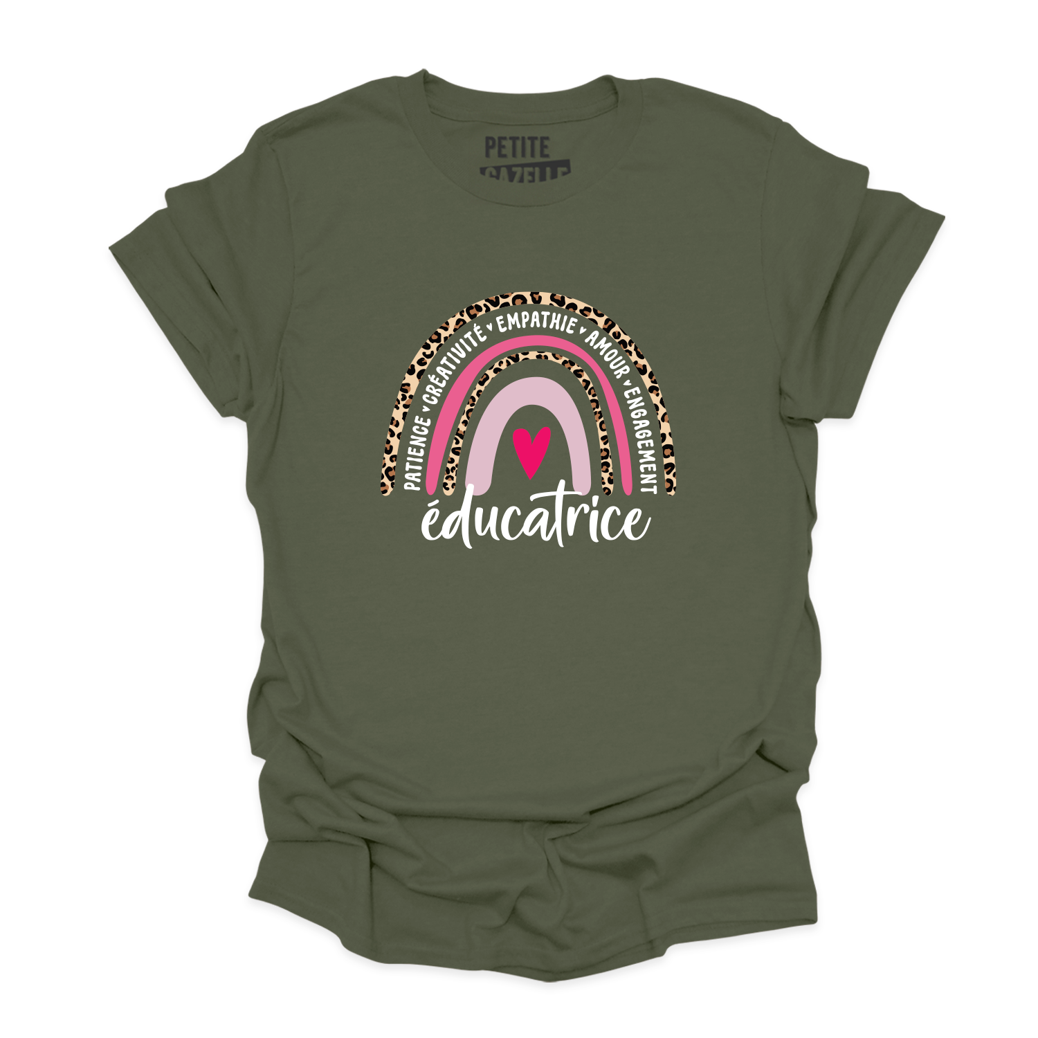 T-SHIRT COL ROND | Éducatrice Arc-en-ciel