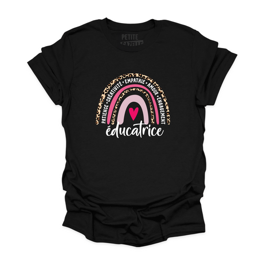 T-SHIRT COL ROND | Éducatrice Arc-en-ciel