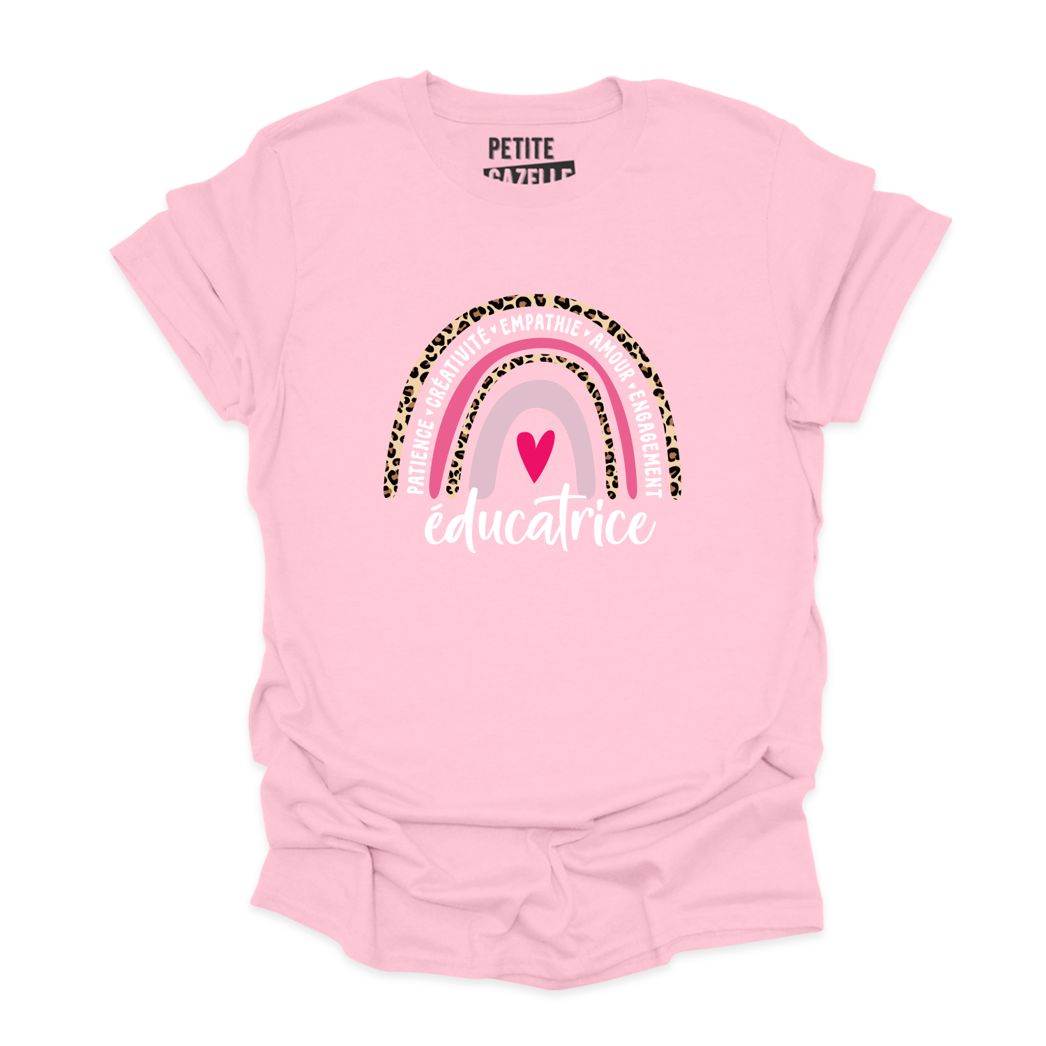 T-SHIRT COL ROND | Éducatrice Arc-en-ciel