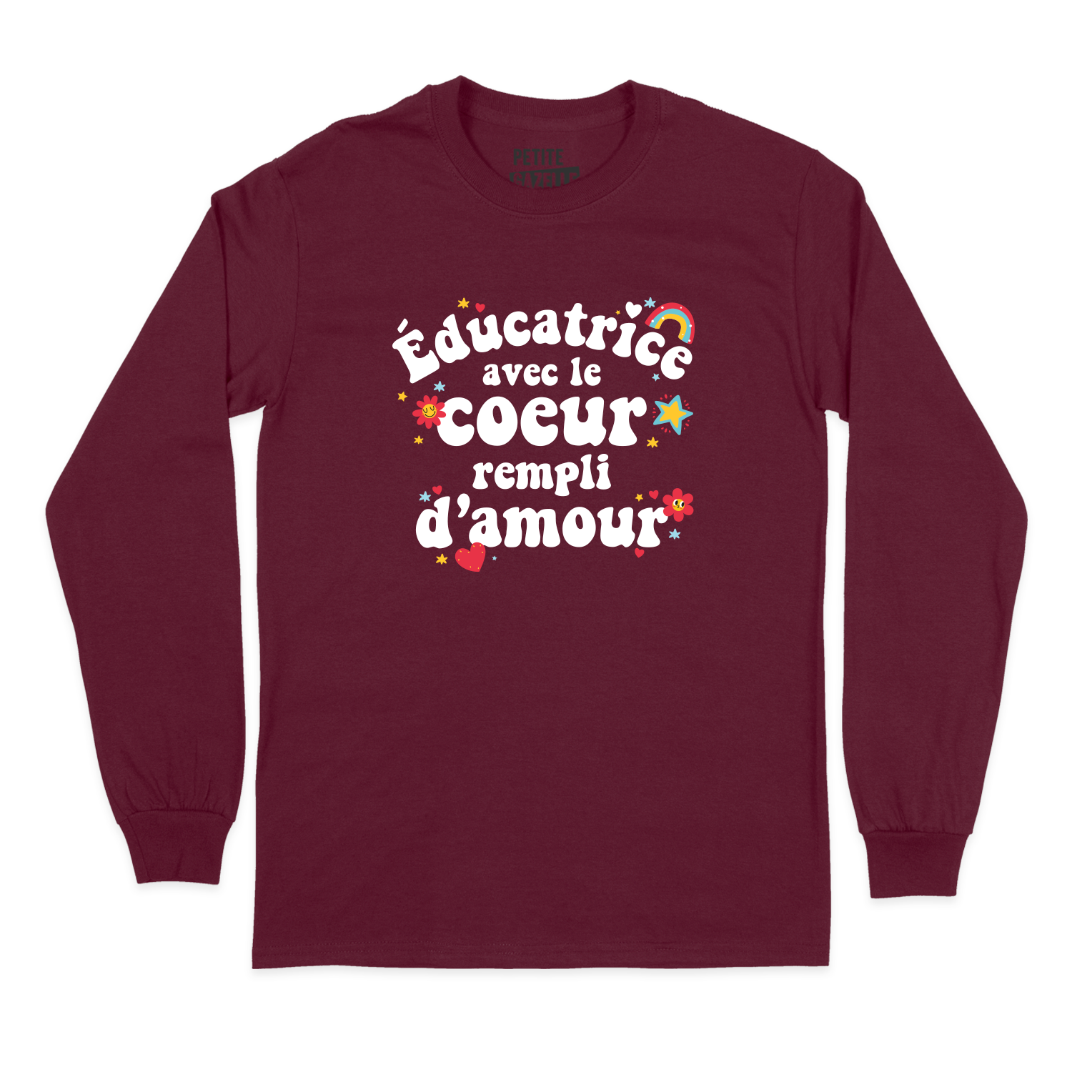 T-SHIRT À MANCHES LONGUES | Éducatrice avec le coeur rempli d'amour