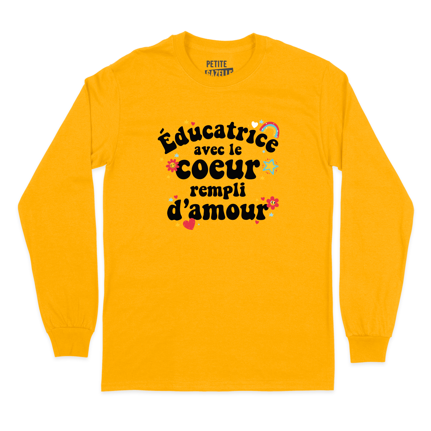 T-SHIRT À MANCHES LONGUES | Éducatrice avec le coeur rempli d'amour