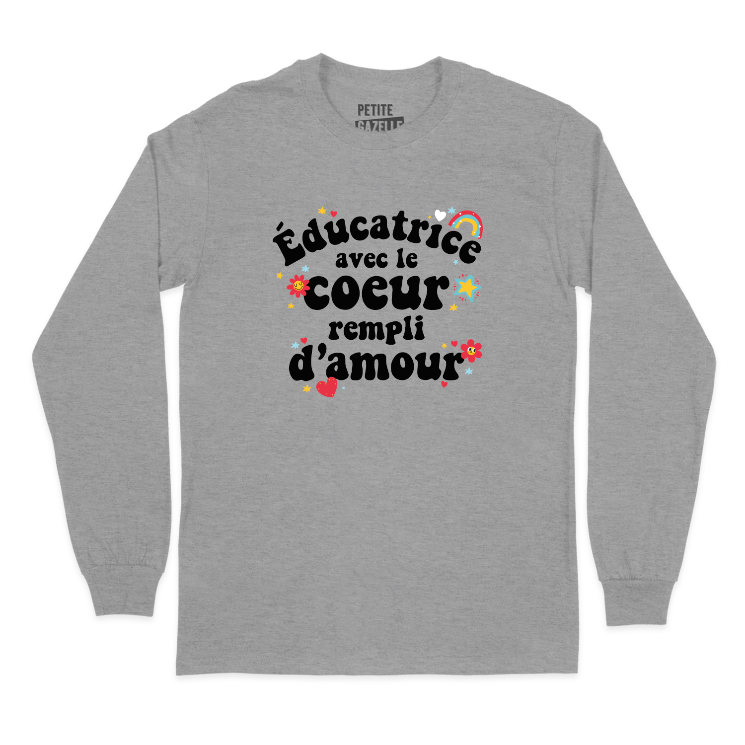 T-SHIRT À MANCHES LONGUES | Éducatrice avec le coeur rempli d'amour