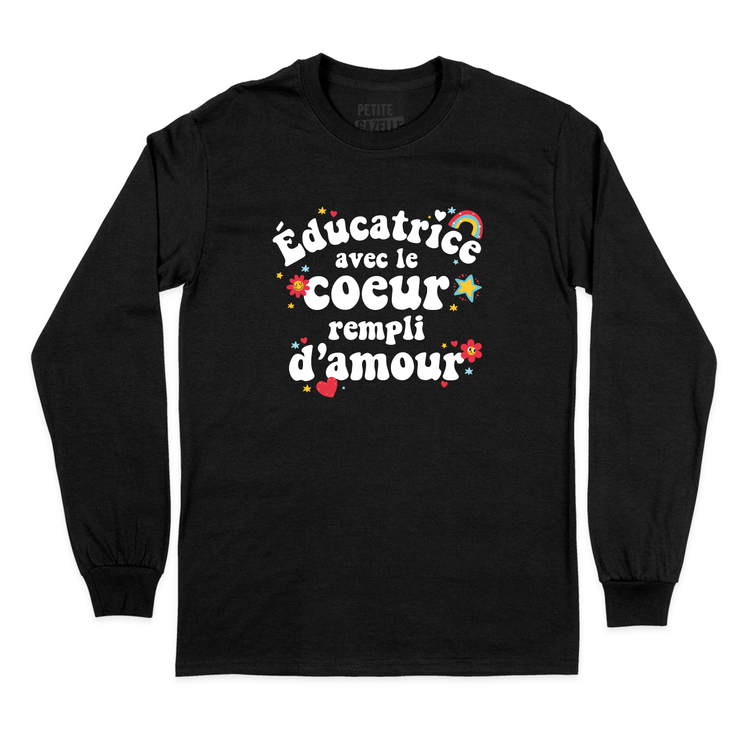 T-SHIRT À MANCHES LONGUES | Éducatrice avec le coeur rempli d'amour
