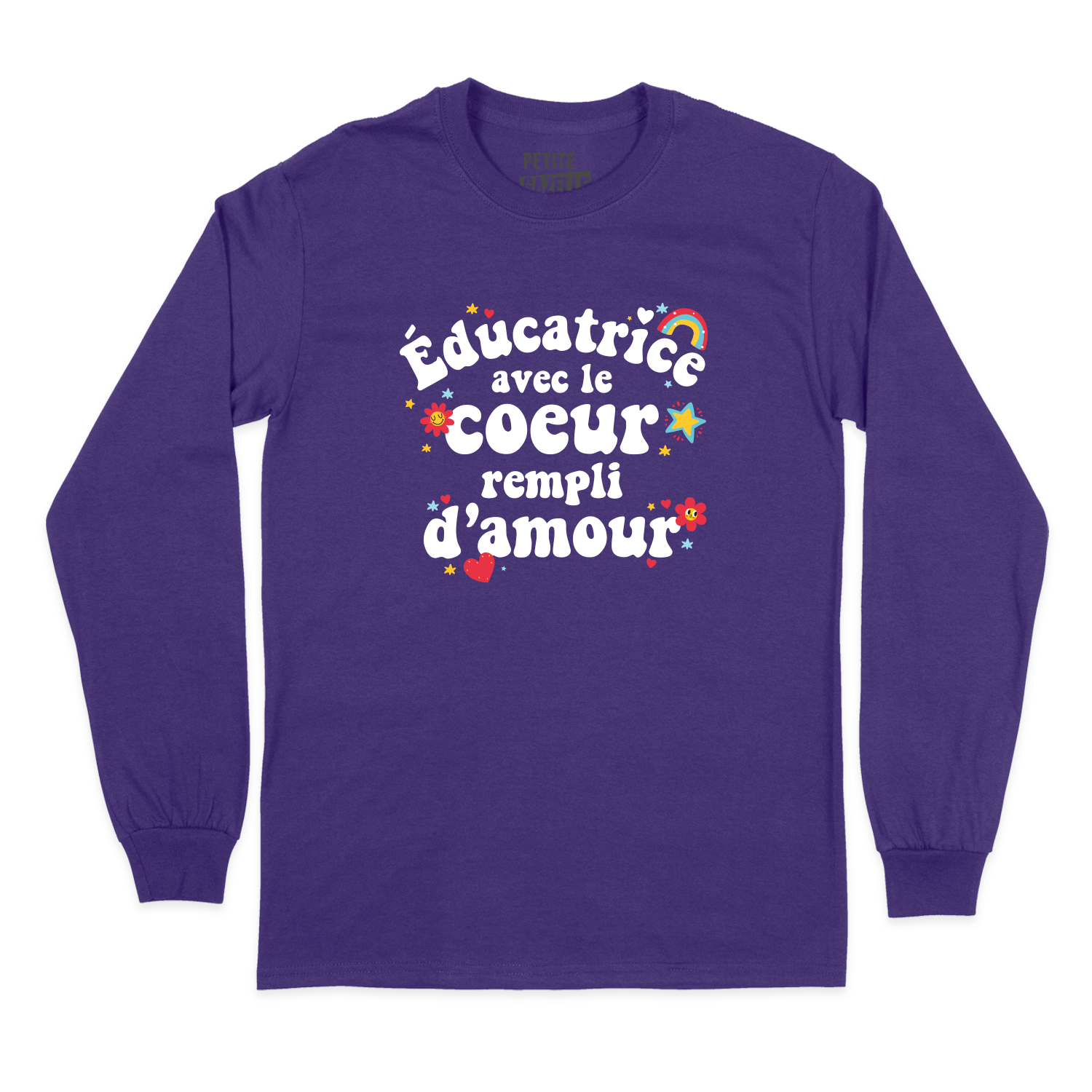 T-SHIRT À MANCHES LONGUES | Éducatrice avec le coeur rempli d'amour