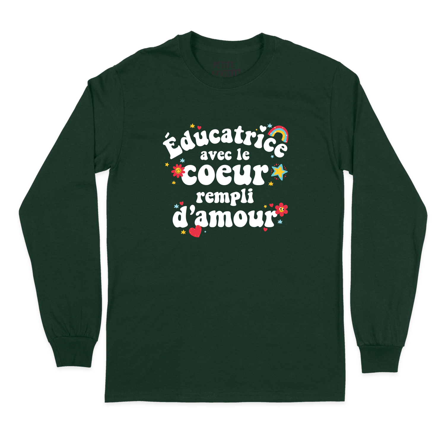 T-SHIRT À MANCHES LONGUES | Éducatrice avec le coeur rempli d'amour