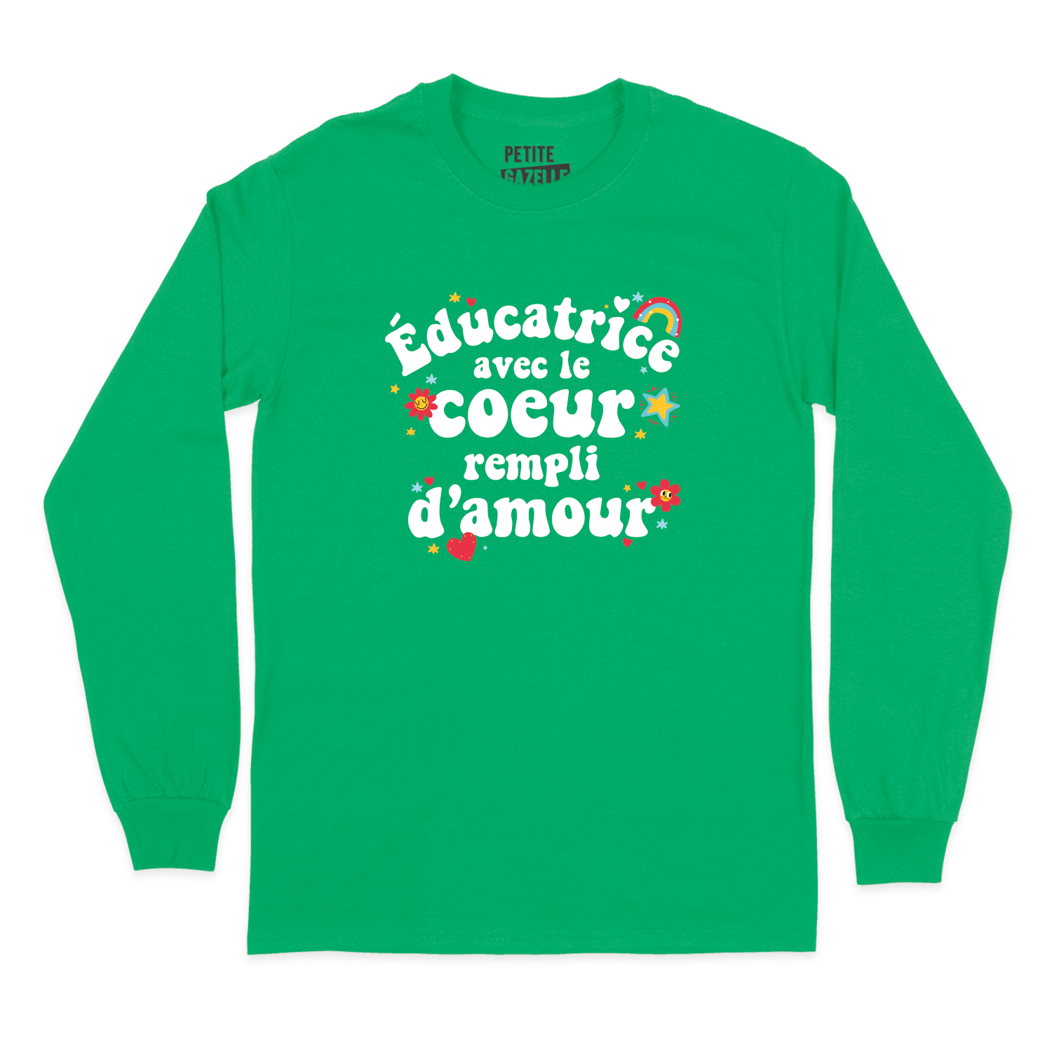 T-SHIRT À MANCHES LONGUES | Éducatrice avec le coeur rempli d'amour