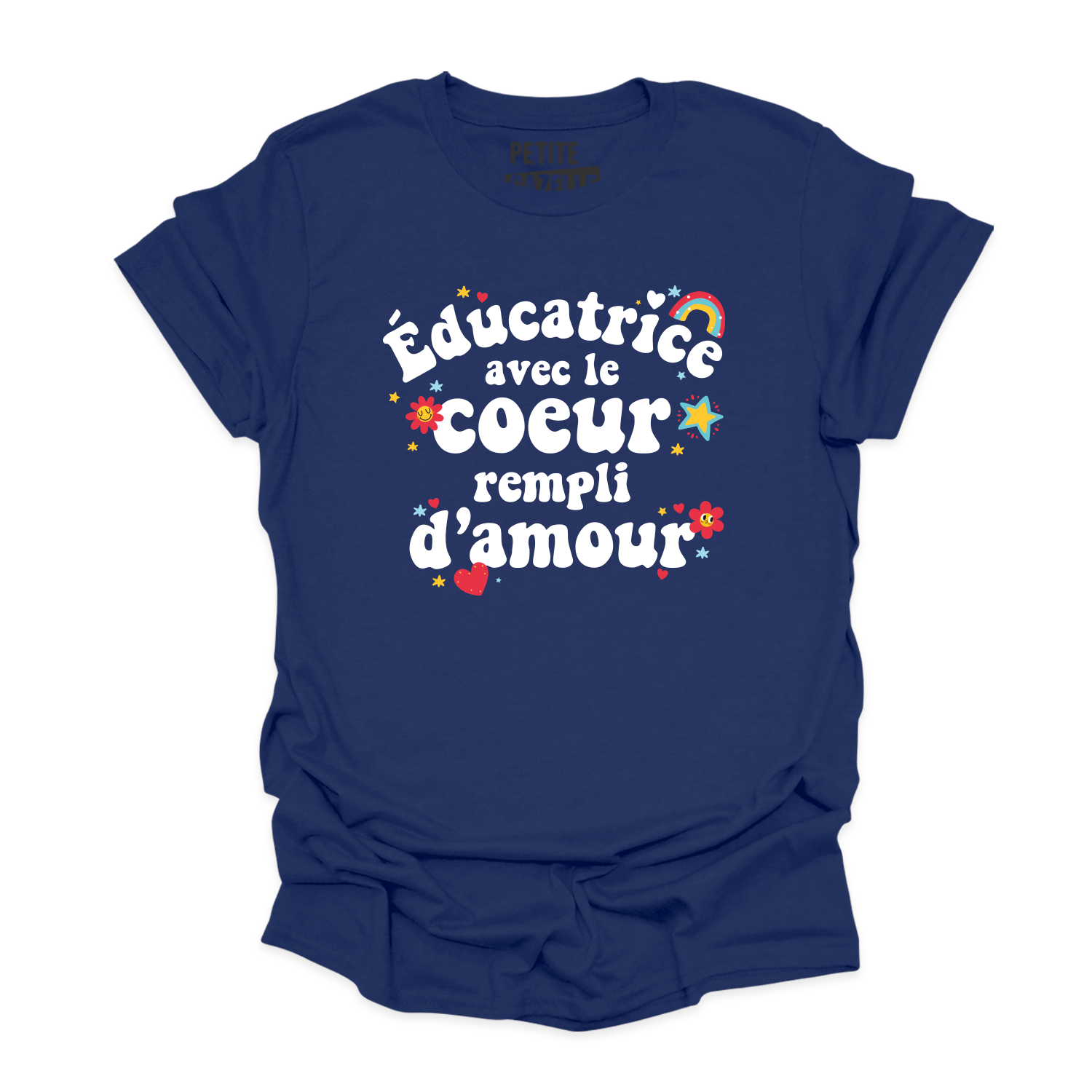 T-SHIRT COL ROND | Éducatrice avec le coeur rempli d'amour