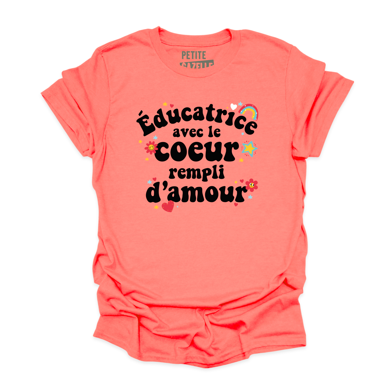 T-SHIRT COL ROND | Éducatrice avec le coeur rempli d'amour