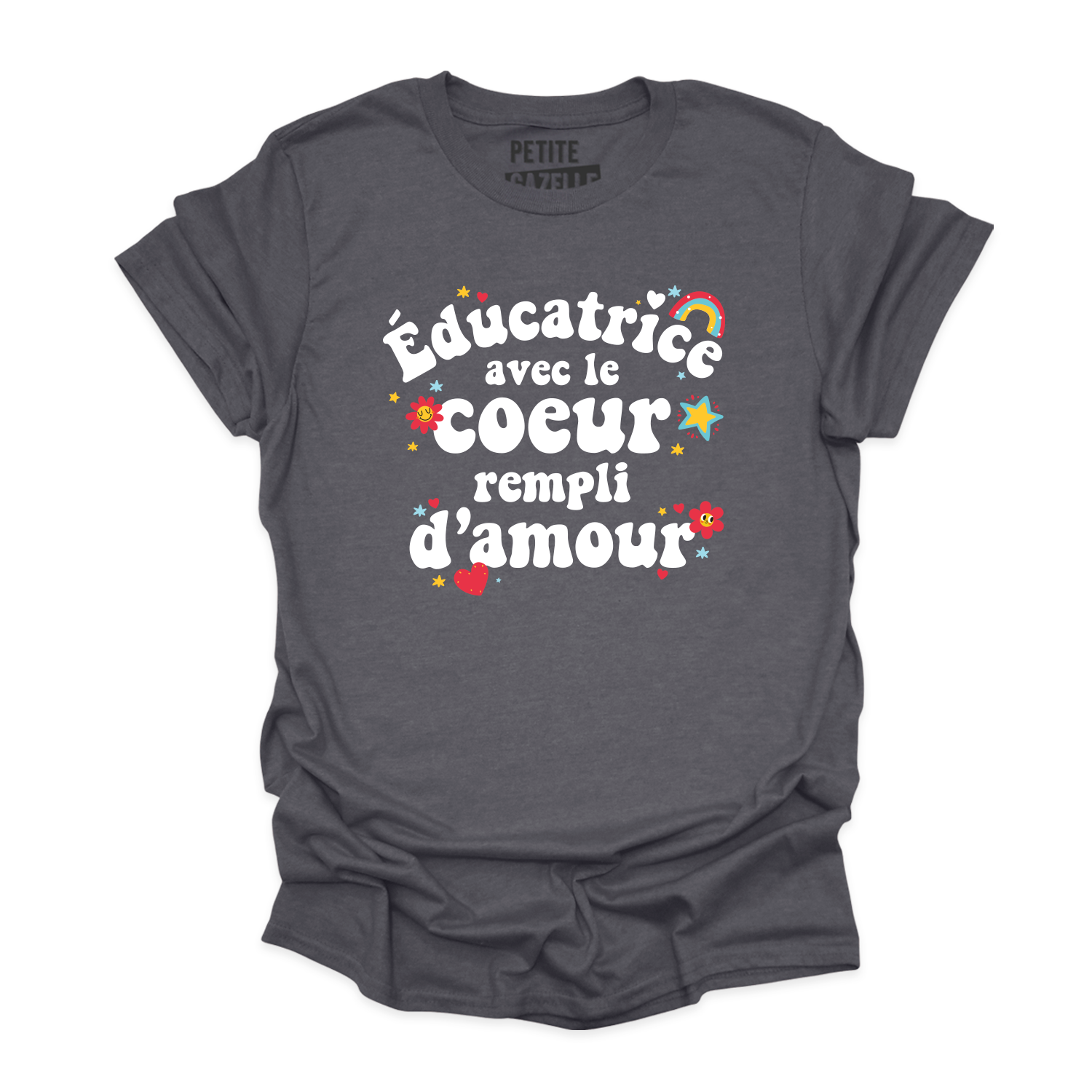 T-SHIRT COL ROND | Éducatrice avec le coeur rempli d'amour