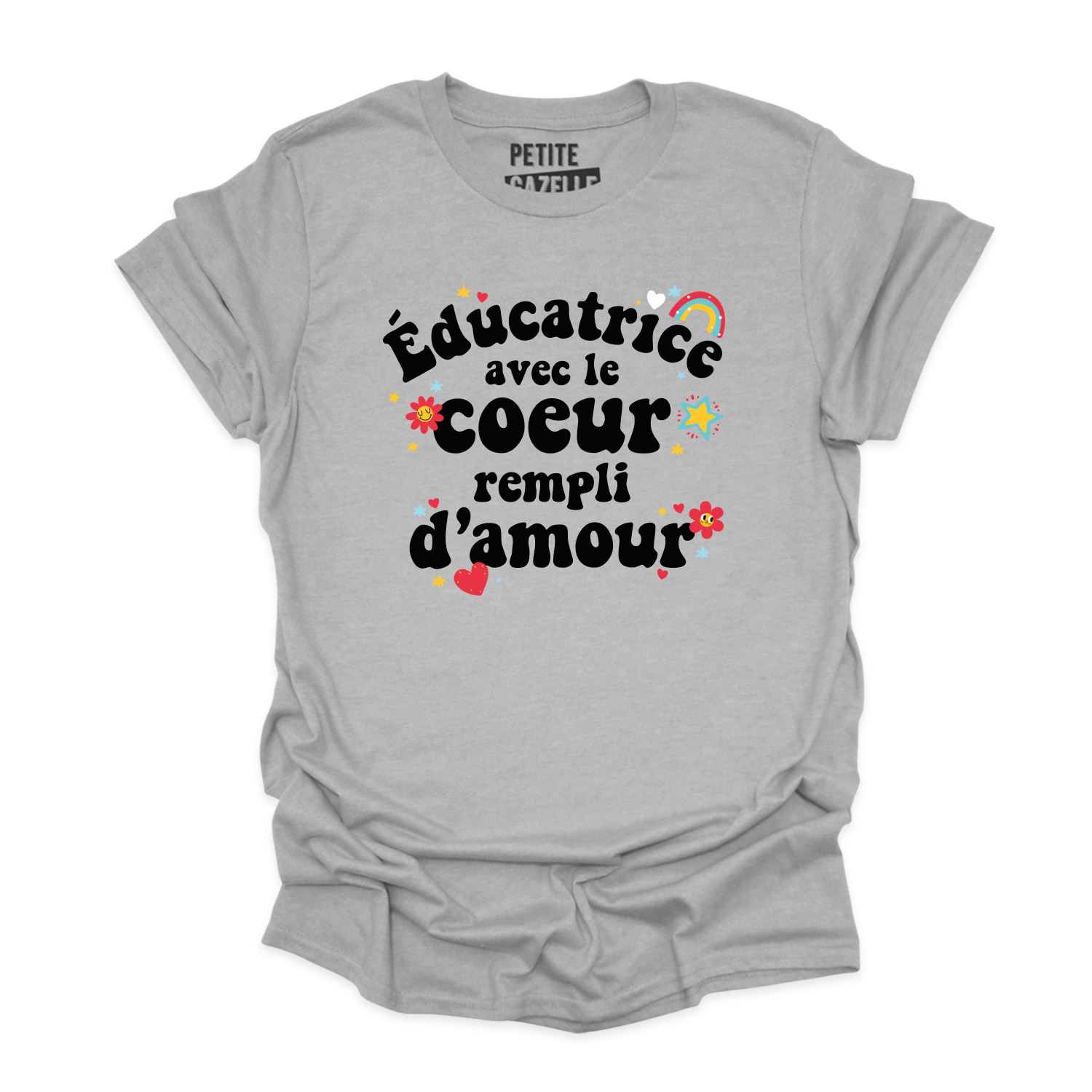 T-SHIRT COL ROND | Éducatrice avec le coeur rempli d'amour