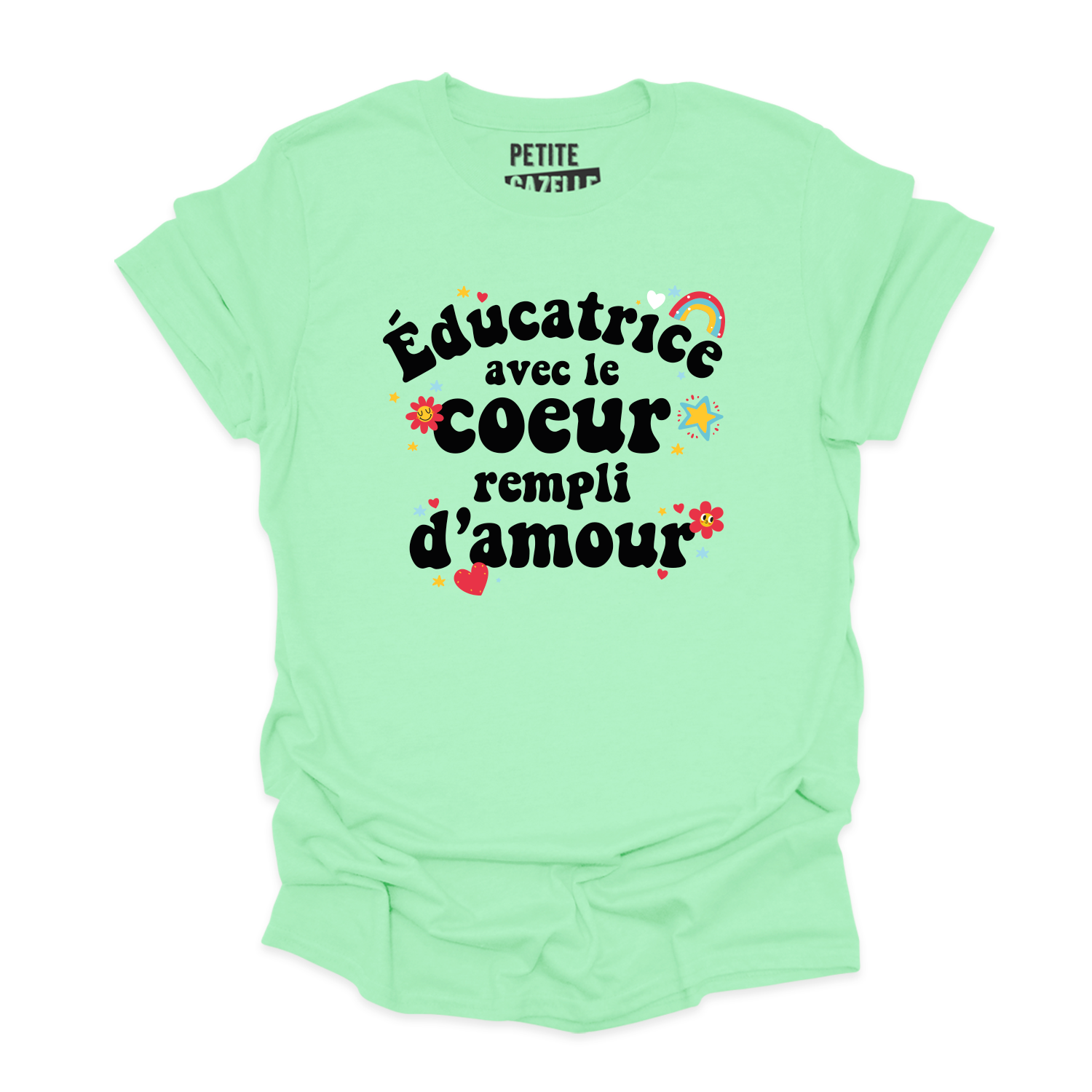 T-SHIRT COL ROND | Éducatrice avec le coeur rempli d'amour