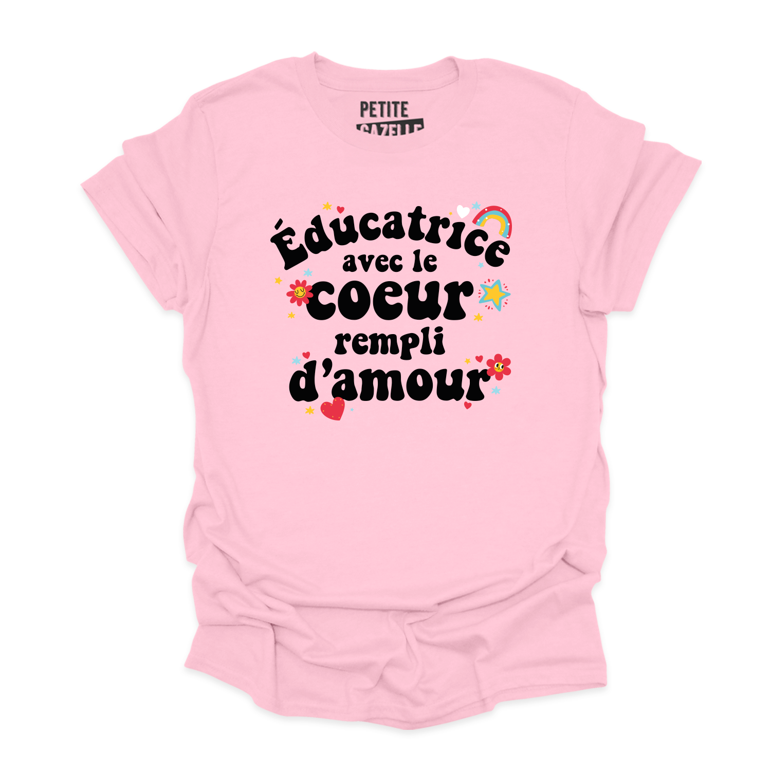 T-SHIRT COL ROND | Éducatrice avec le coeur rempli d'amour