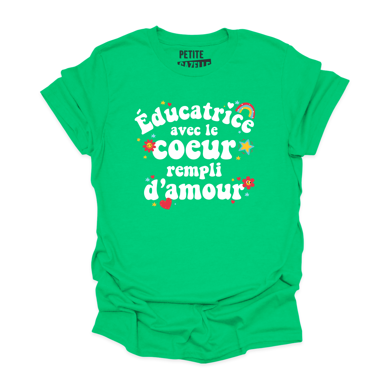 T-SHIRT COL ROND | Éducatrice avec le coeur rempli d'amour