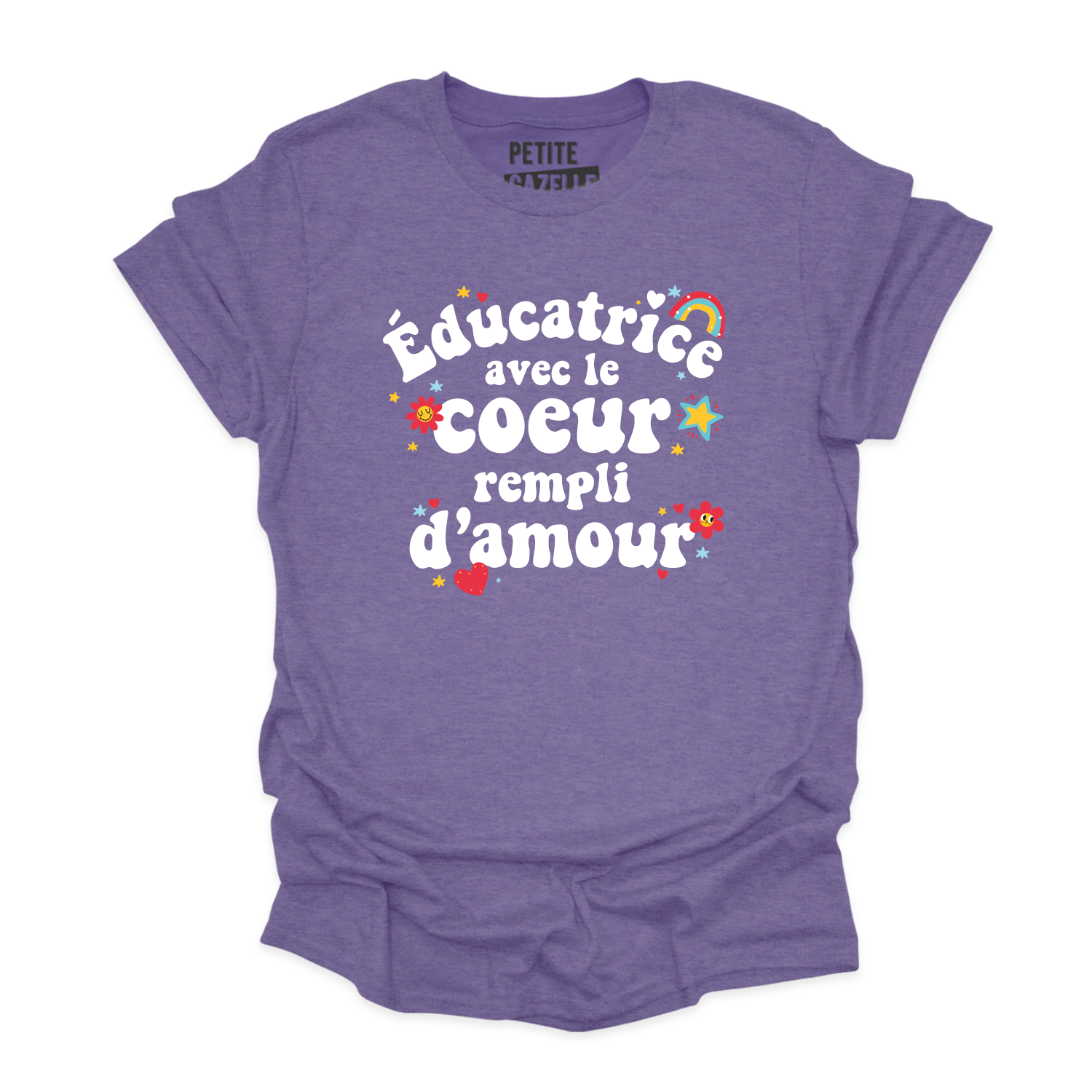 T-SHIRT COL ROND | Éducatrice avec le coeur rempli d'amour