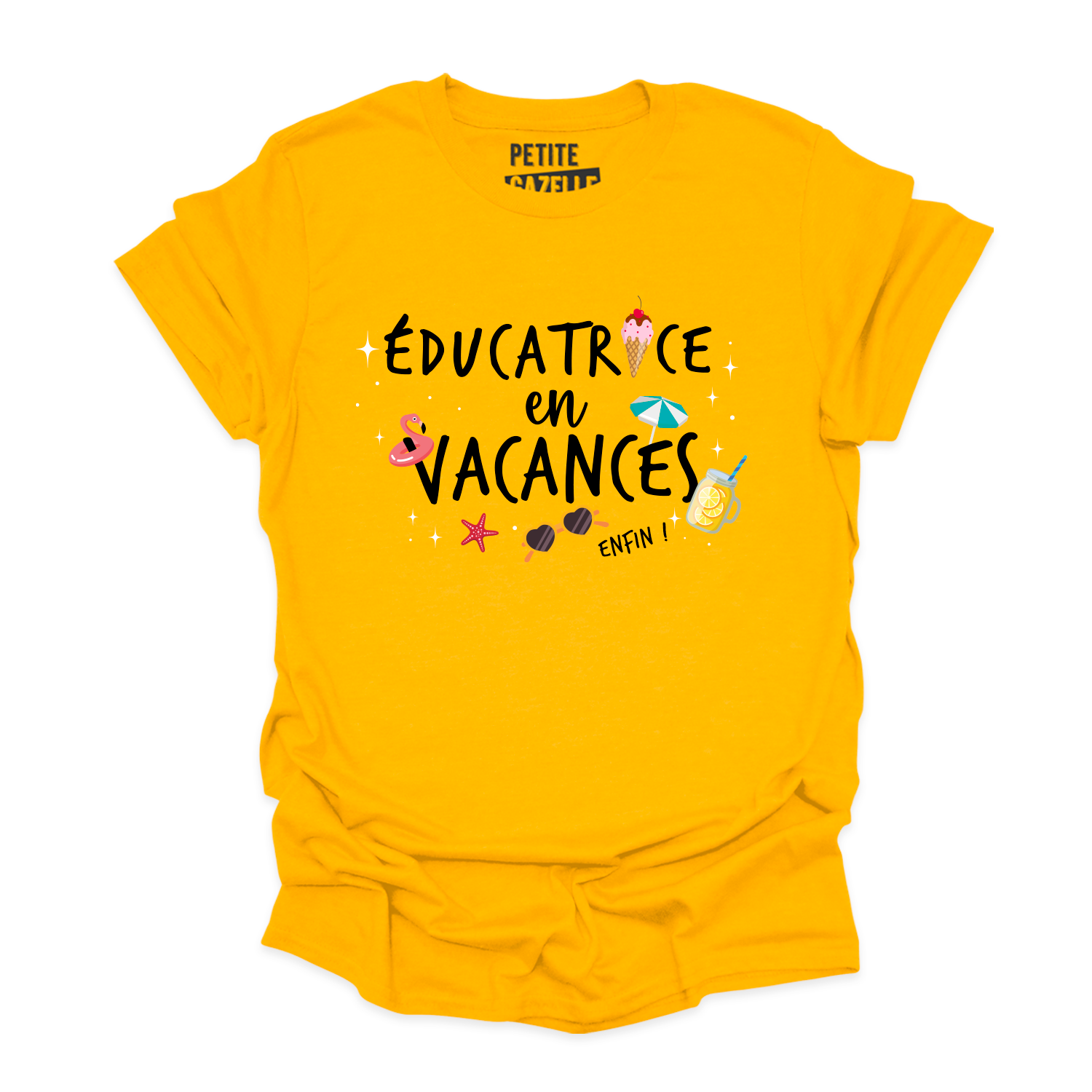 T-SHIRT COL ROND | Éducatrice en vacances, enfin !