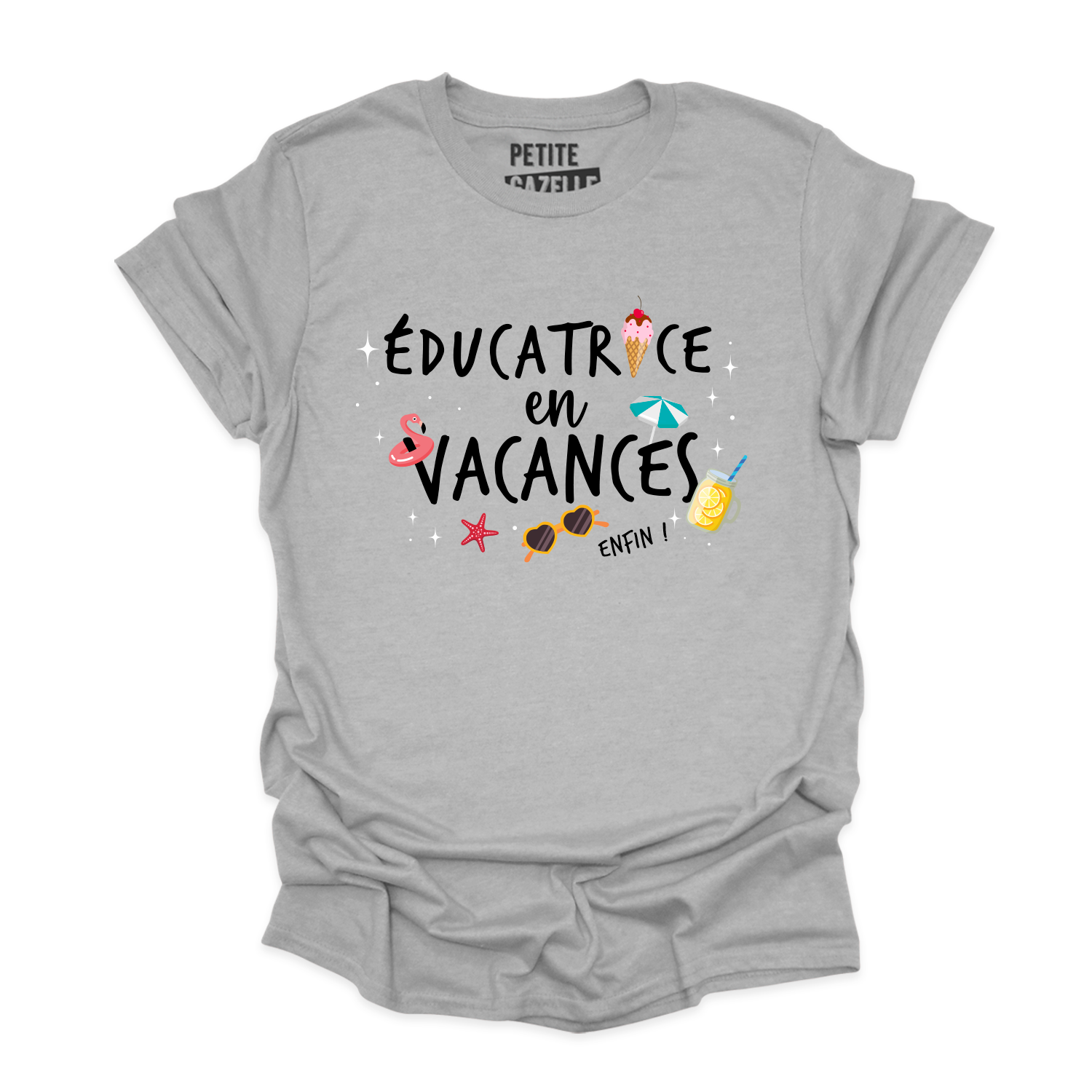 T-SHIRT COL ROND | Éducatrice en vacances, enfin !