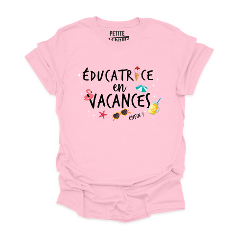 T-SHIRT COL ROND | Éducatrice en vacances, enfin !