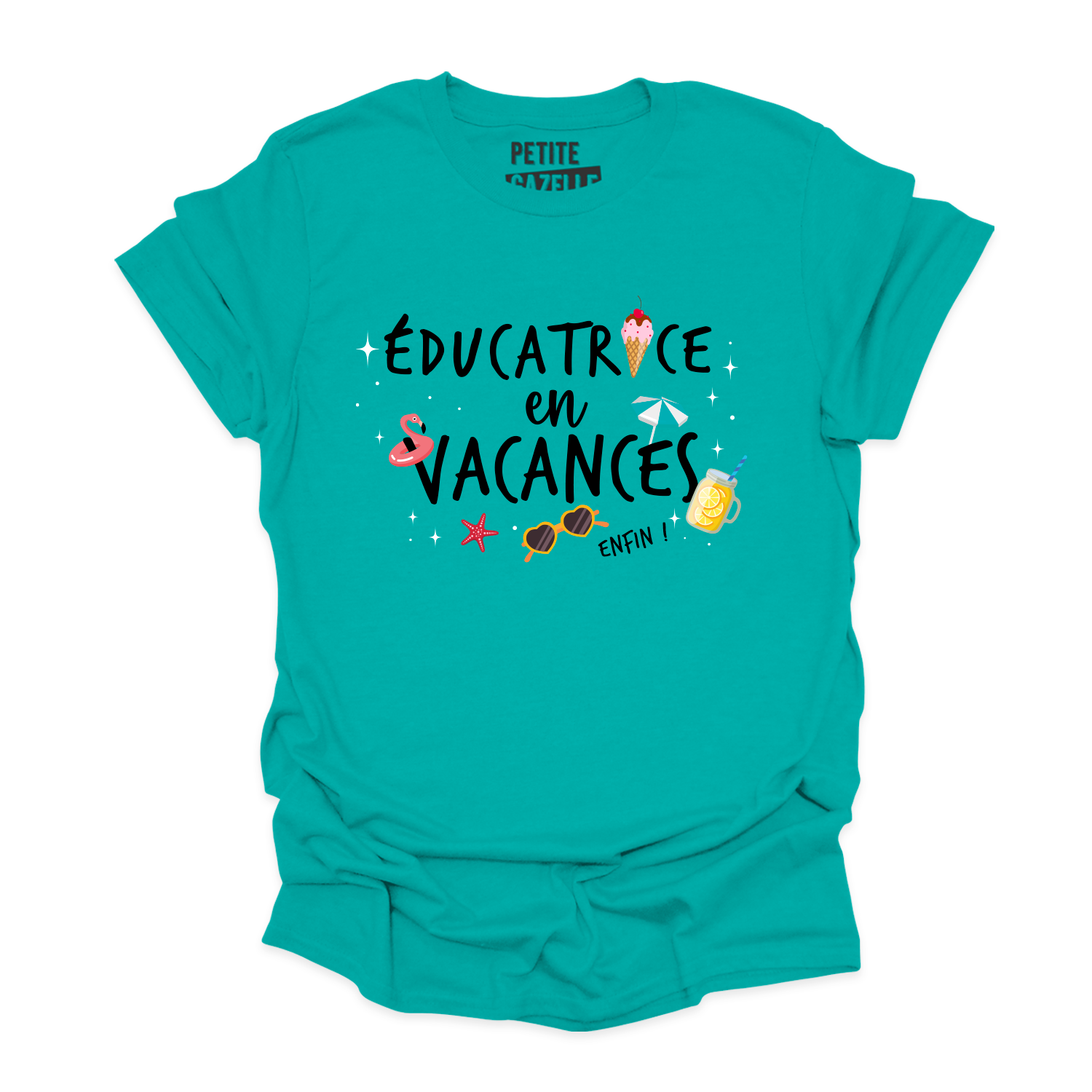 T-SHIRT COL ROND | Éducatrice en vacances, enfin !