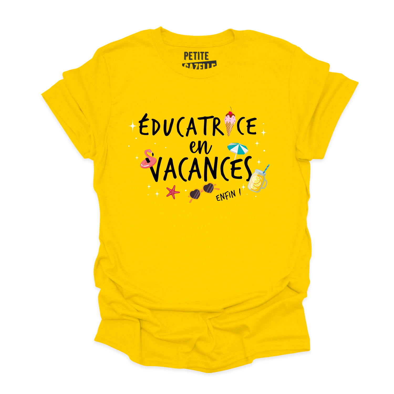 T-SHIRT COL ROND | Éducatrice en vacances, enfin !