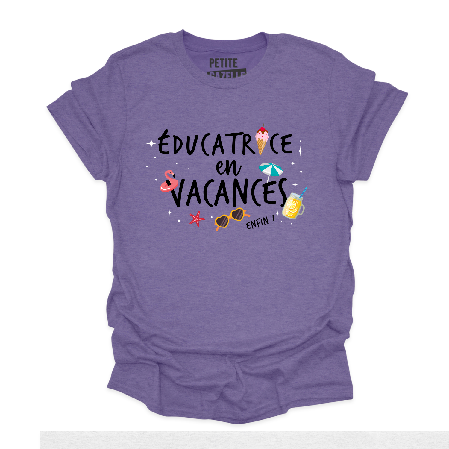 T-SHIRT COL ROND | Éducatrice en vacances, enfin !