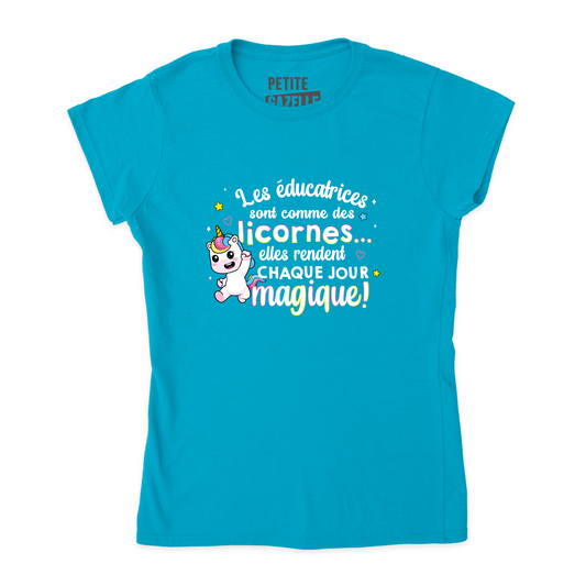 TSHIRT AJUSTÉ | Les éducatrices sont comme des licornes