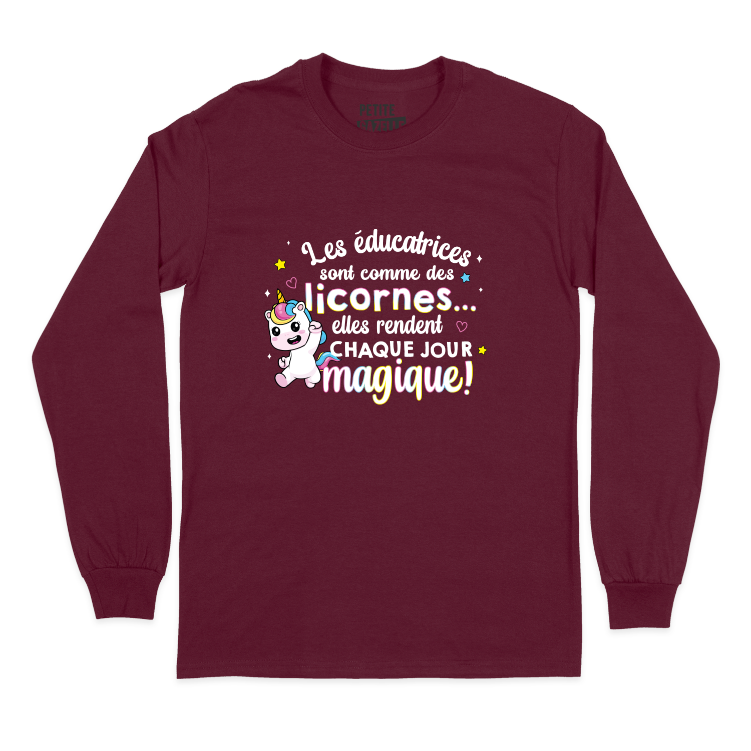 T-SHIRT À MANCHES LONGUES | Les éducatrices sont comme des licornes