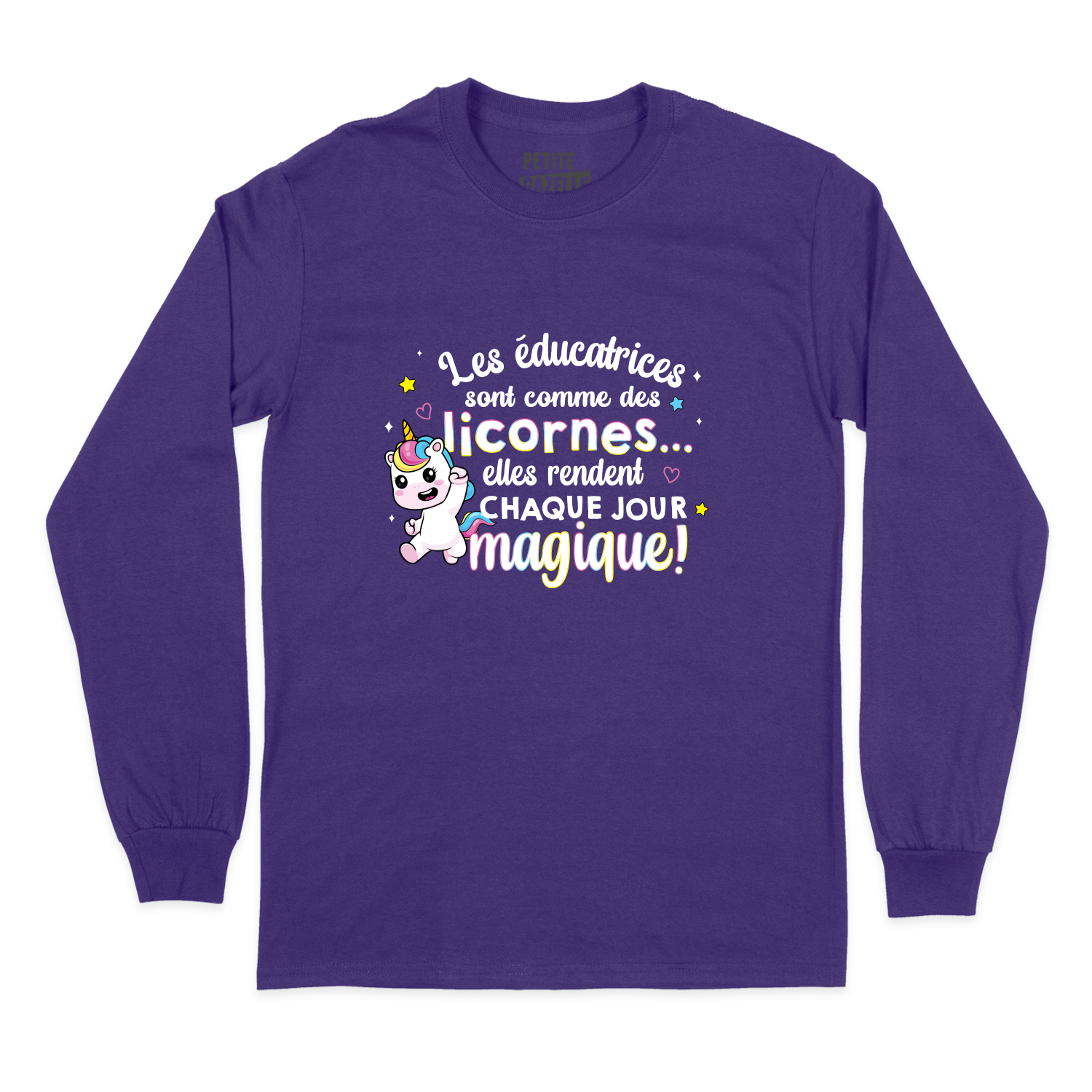 T-SHIRT À MANCHES LONGUES | Les éducatrices sont comme des licornes