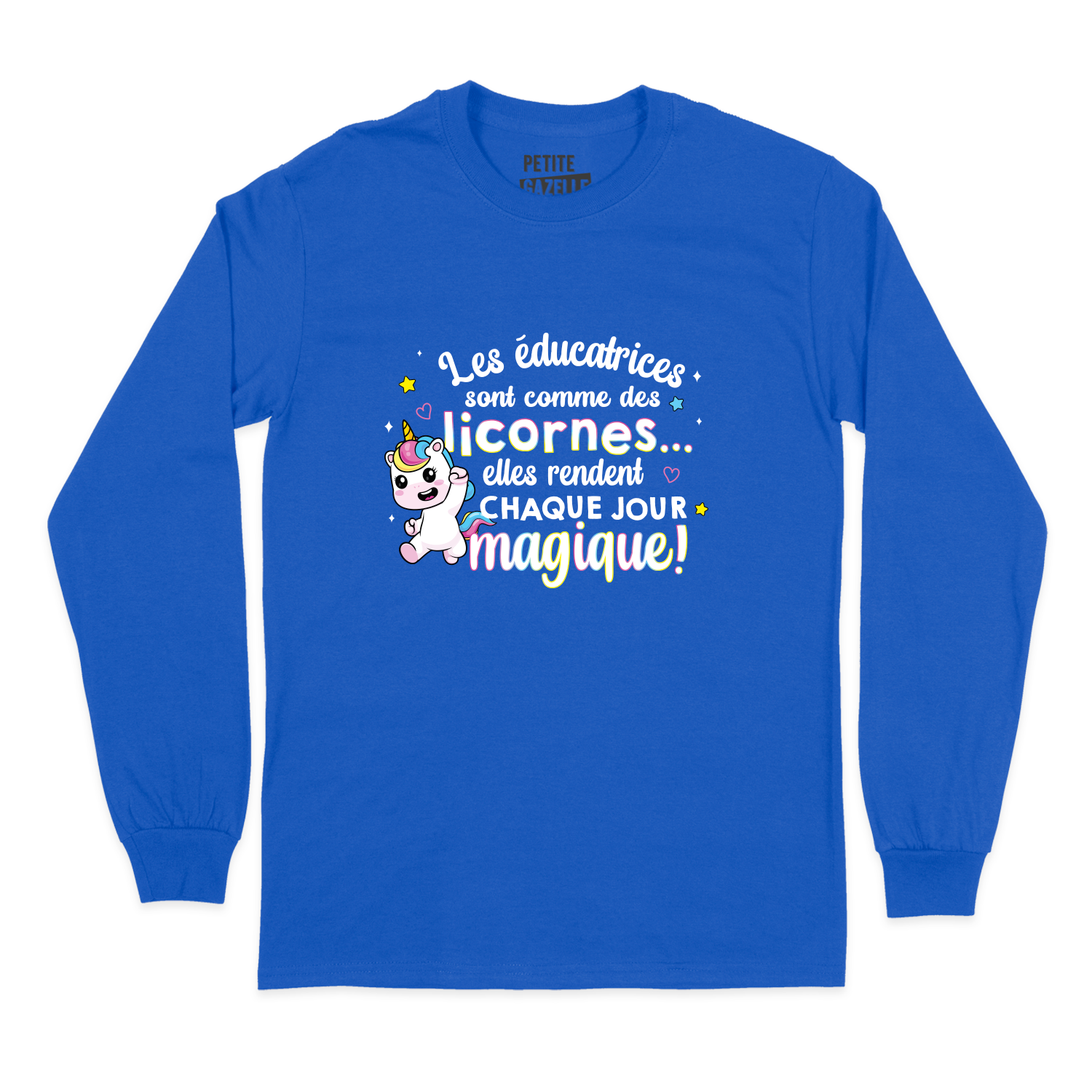 T-SHIRT À MANCHES LONGUES | Les éducatrices sont comme des licornes