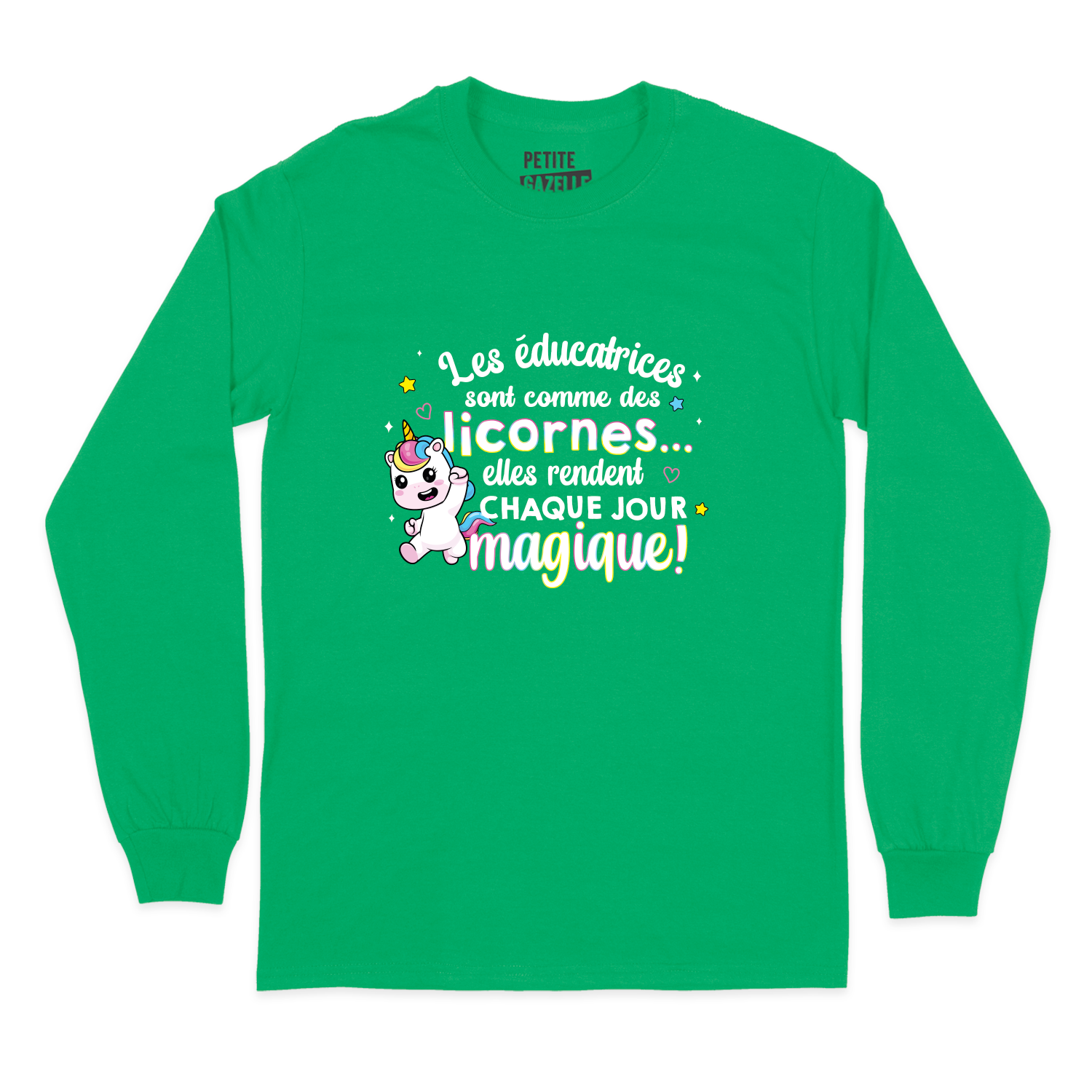 T-SHIRT À MANCHES LONGUES | Les éducatrices sont comme des licornes