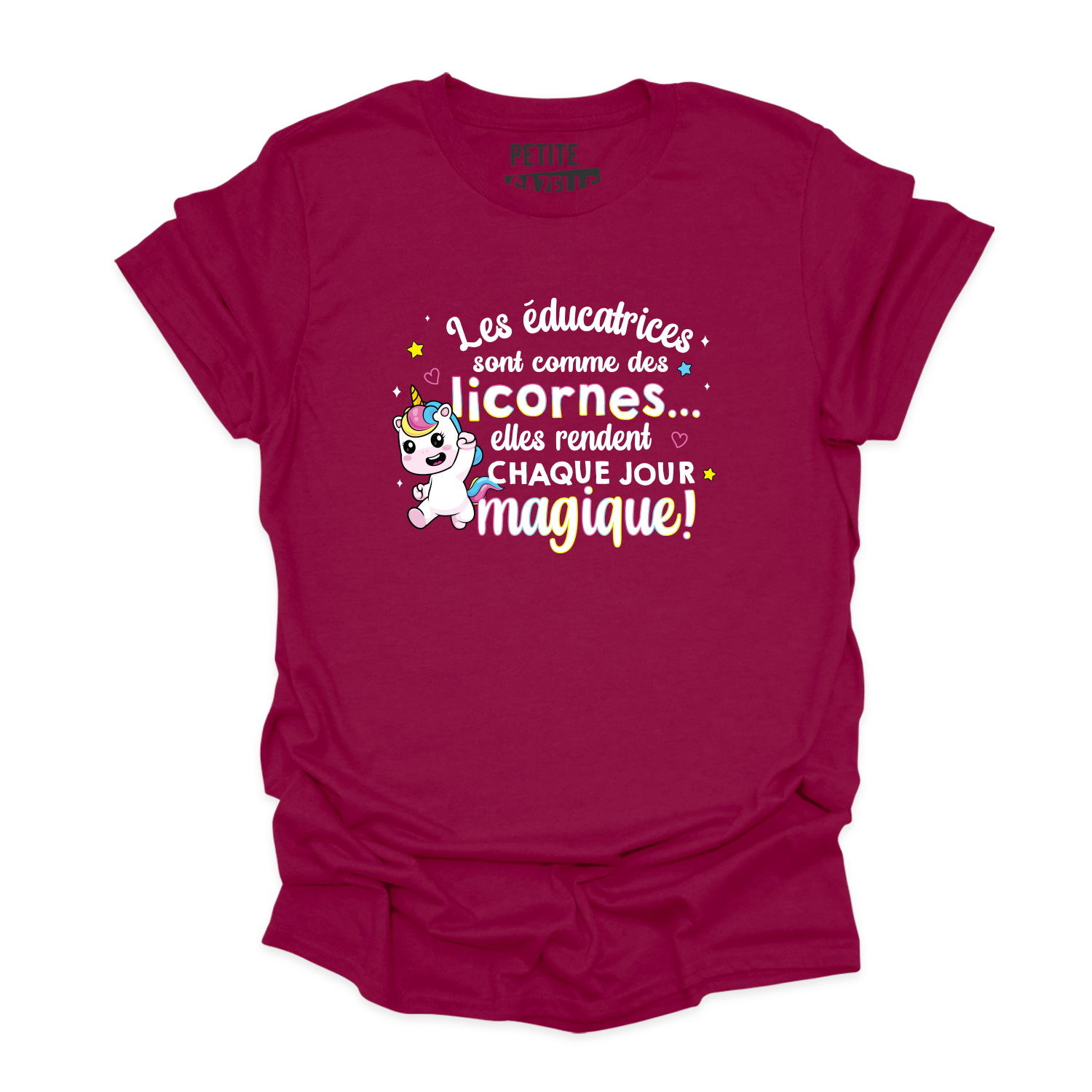 T-SHIRT COL ROND | Les éducatrices sont comme des licornes