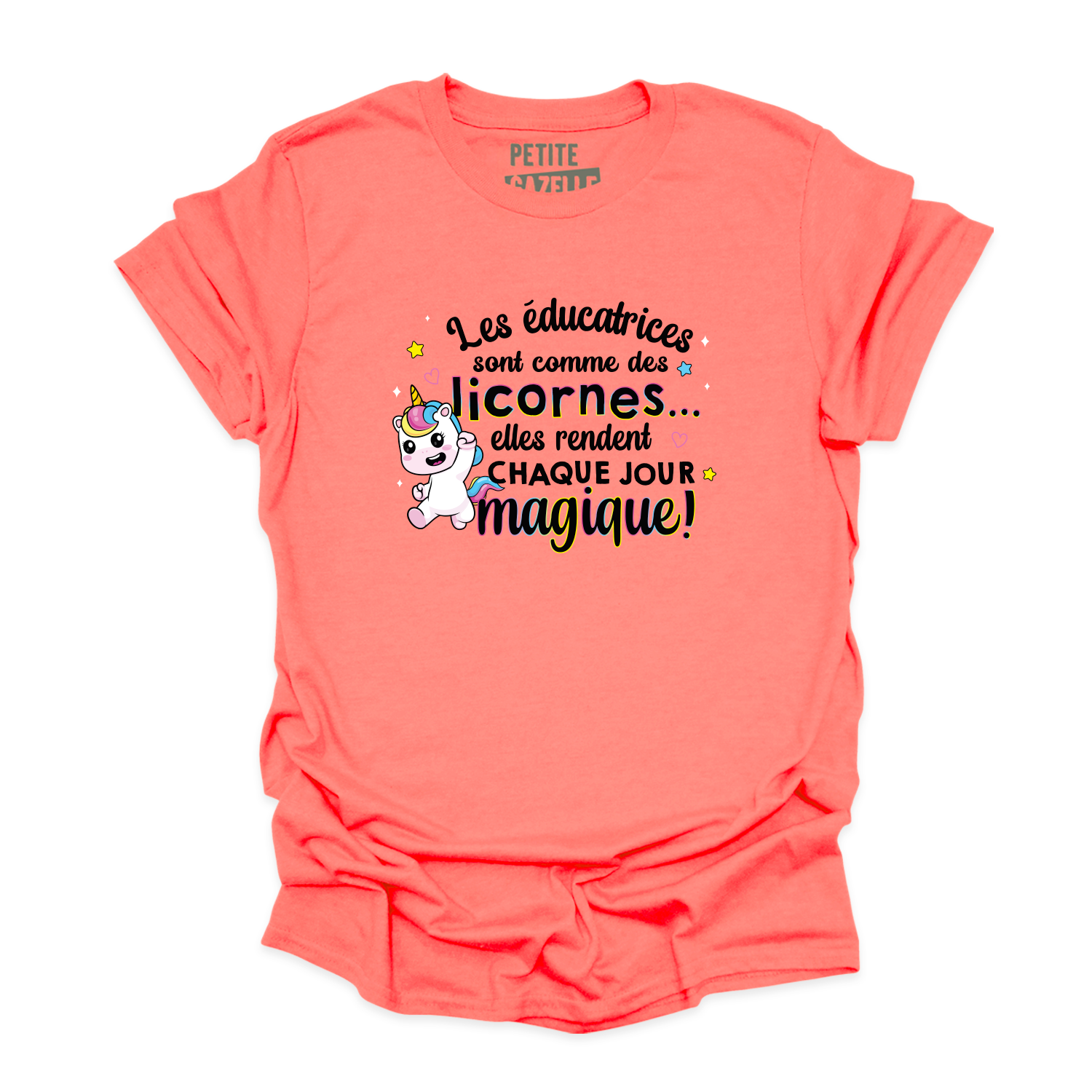 T-SHIRT COL ROND | Les éducatrices sont comme des licornes