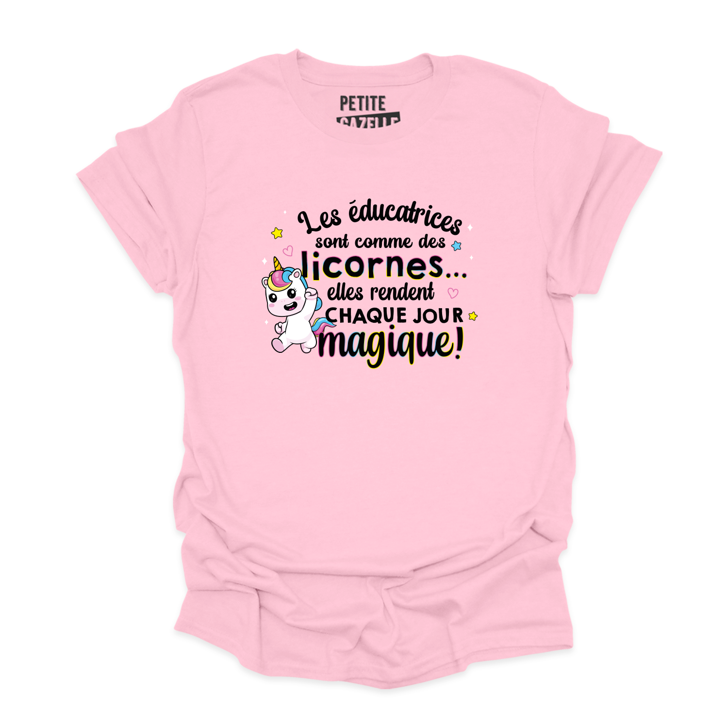 T-SHIRT COL ROND | Les éducatrices sont comme des licornes