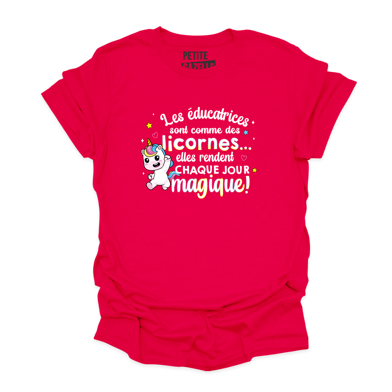 T-SHIRT COL ROND | Les éducatrices sont comme des licornes