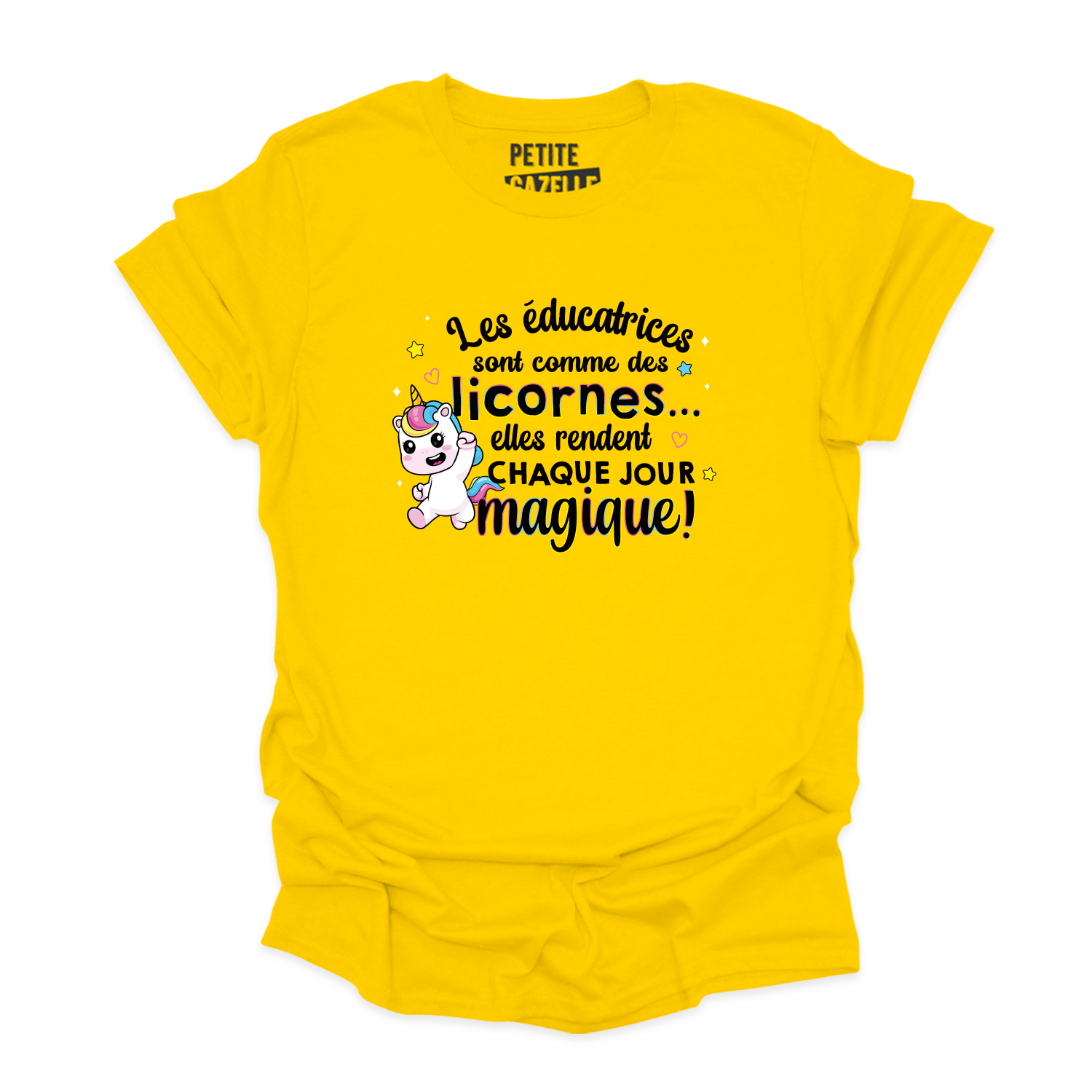 T-SHIRT COL ROND | Les éducatrices sont comme des licornes
